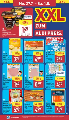 MILSANI Pudding XXL, Schoko oder Vanille; 400-g-Becher ab 27.07.2026 gültig | Seite: 10 | Produkte: High protein pudding, Bratwurst, Pudding, Lachs