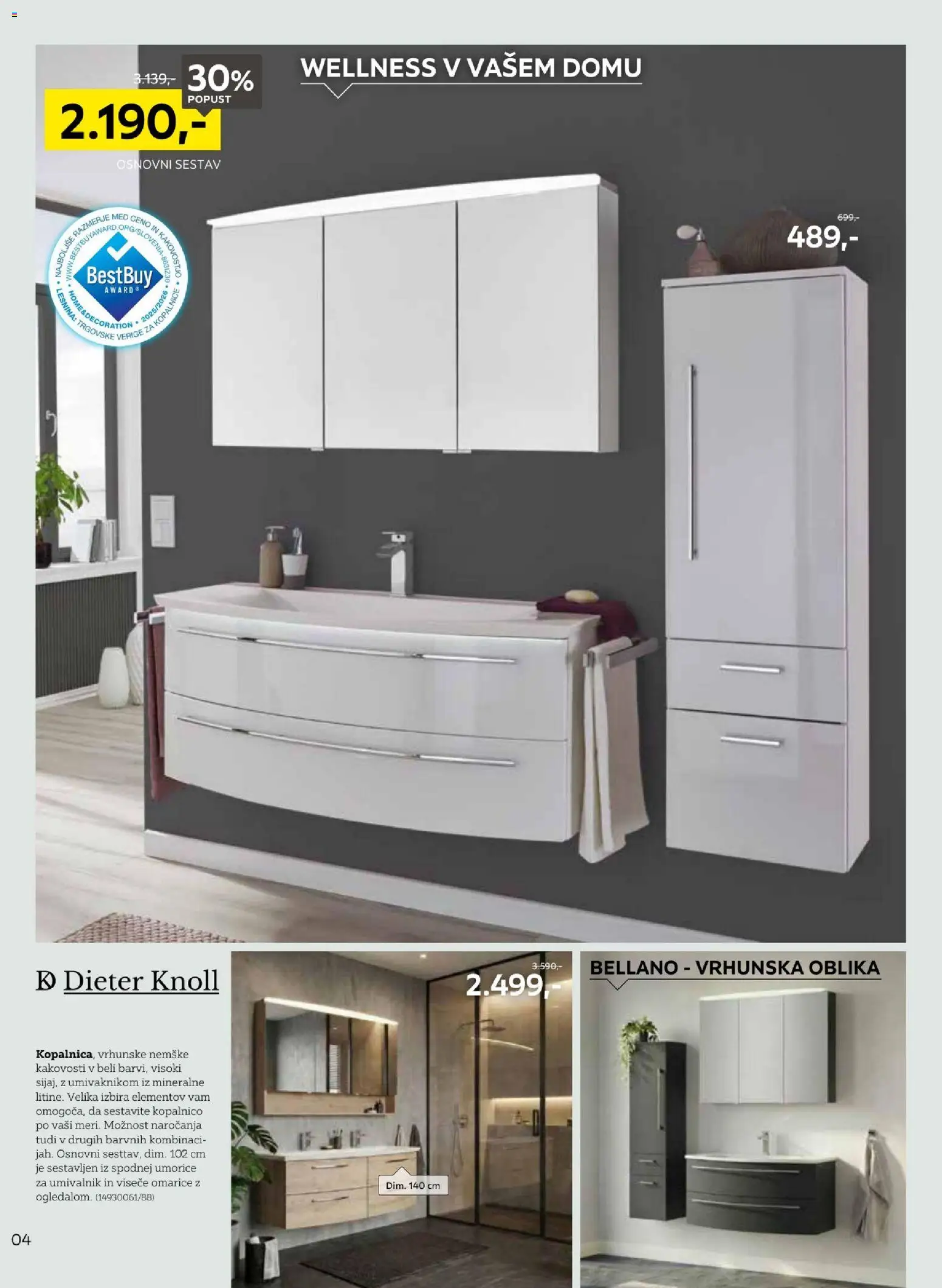 Novi XXXL Lesnina katalog ponudbe – veljaven od 31.08.2026 | Stran: 4 | Izdelki: Med, Umivalnik