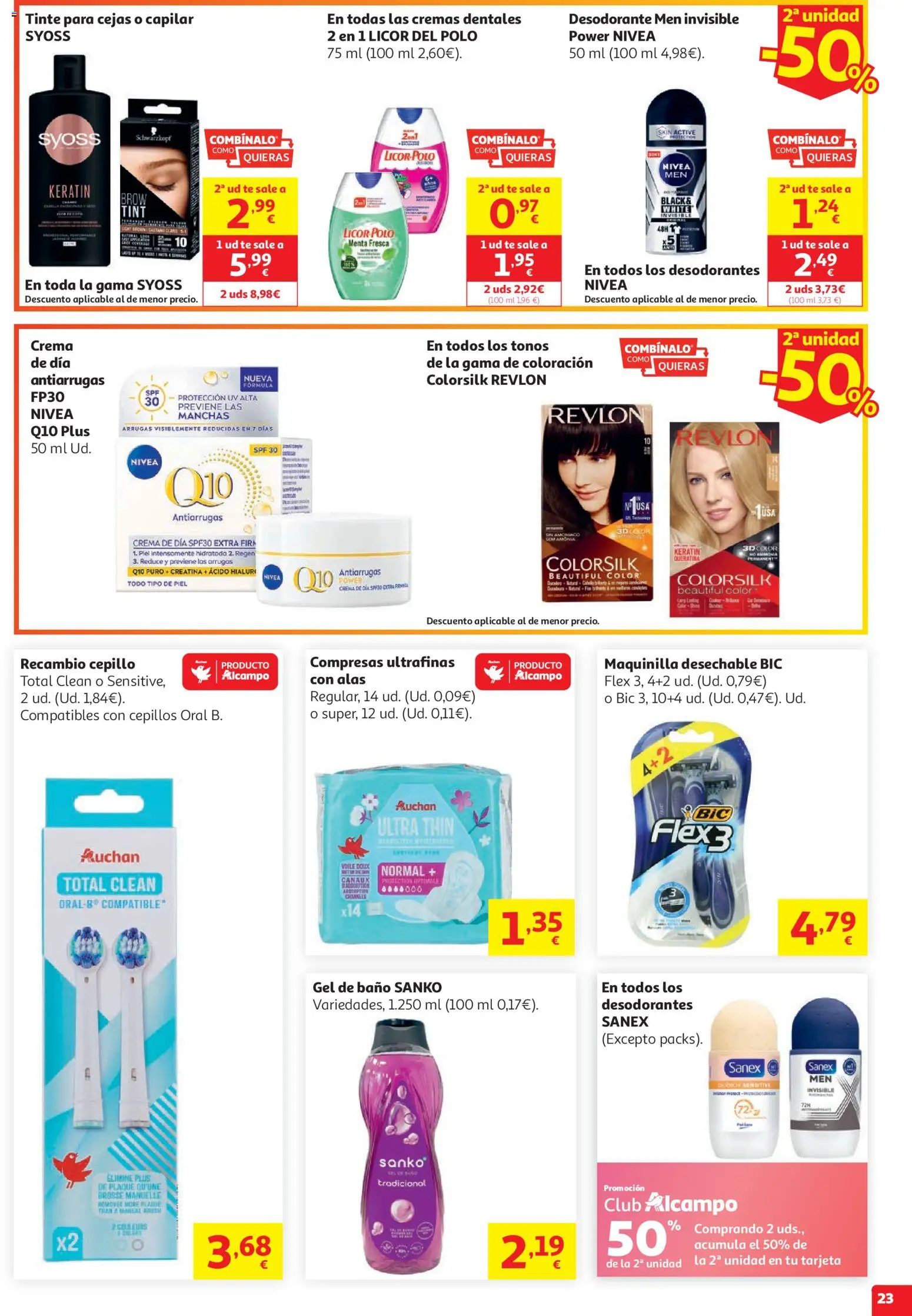 Alcampo HG Nacional Cat │ válido desde el 05.05.2026 | Página: 23 | Productos: Desodorante, Gel de baño, Crema, Té