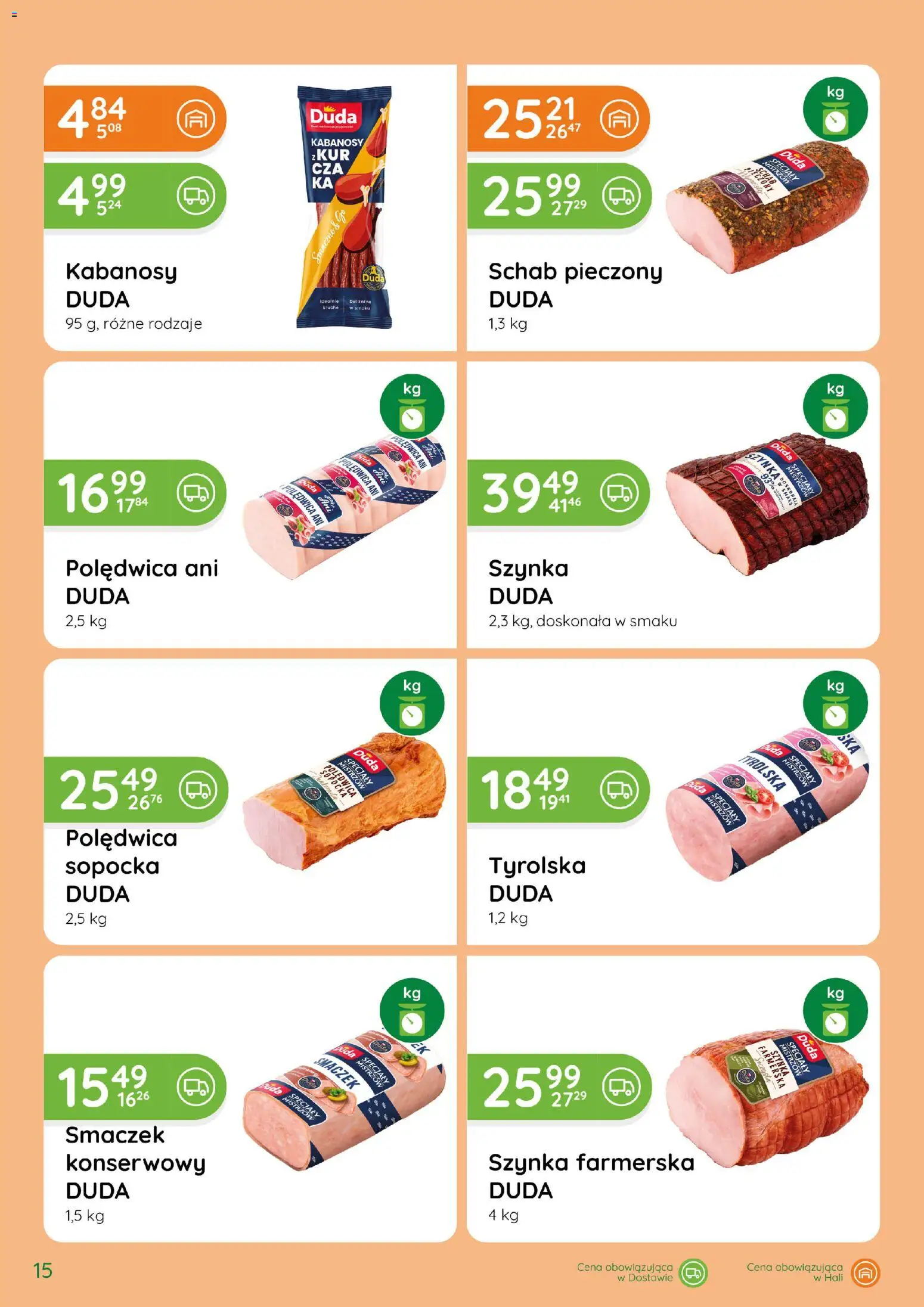 Eurocash gazetka - Katalog Wędlin od 01.10.2026 | Strona: 15 | Produkty: Specjały, Polędwica sopocka, Szynka, Schab pieczony