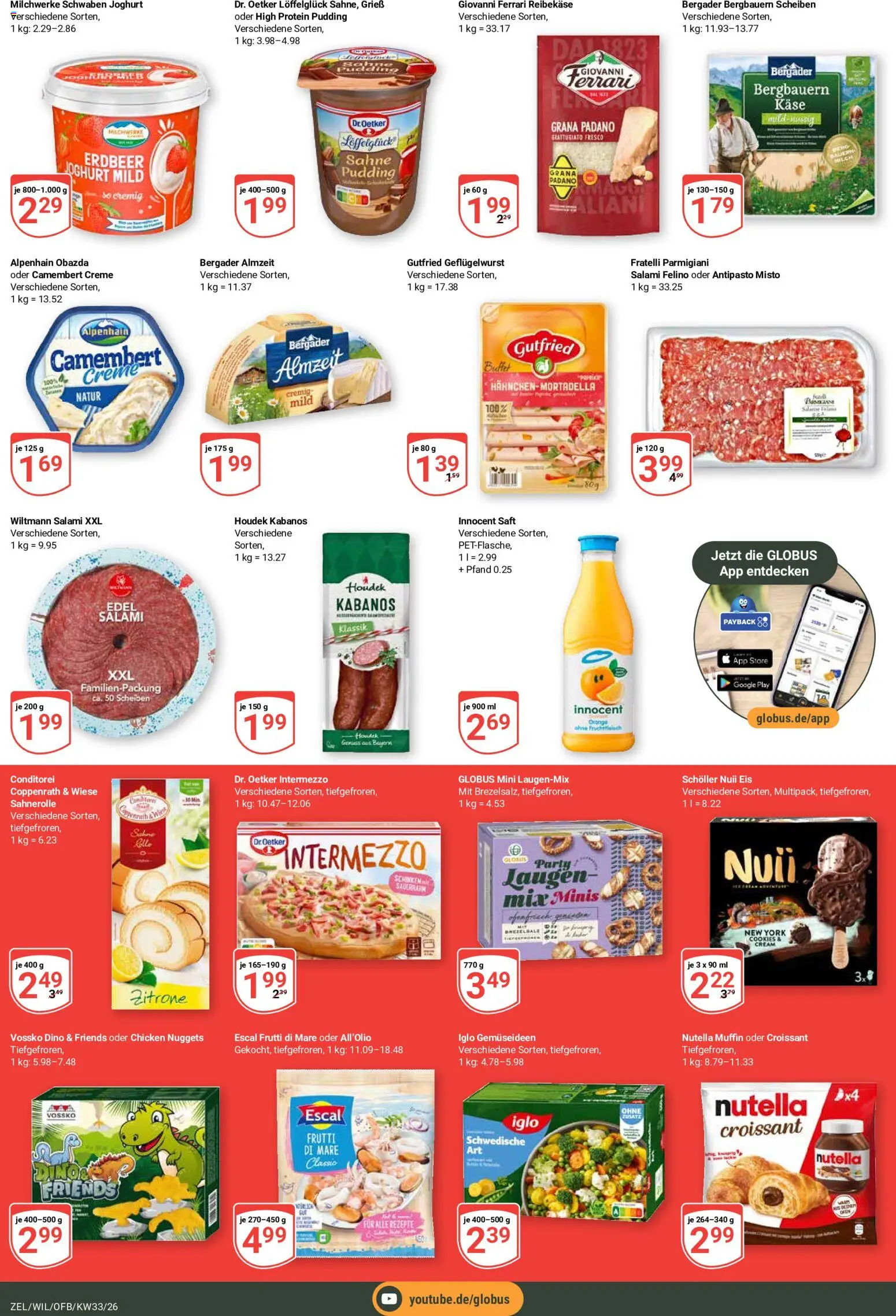 Globus Prospekt Zell – gültig ab 10.08.2026 | Seite: 5 | Produkte: Nuii eis, Iglo, Creme, Reibekase