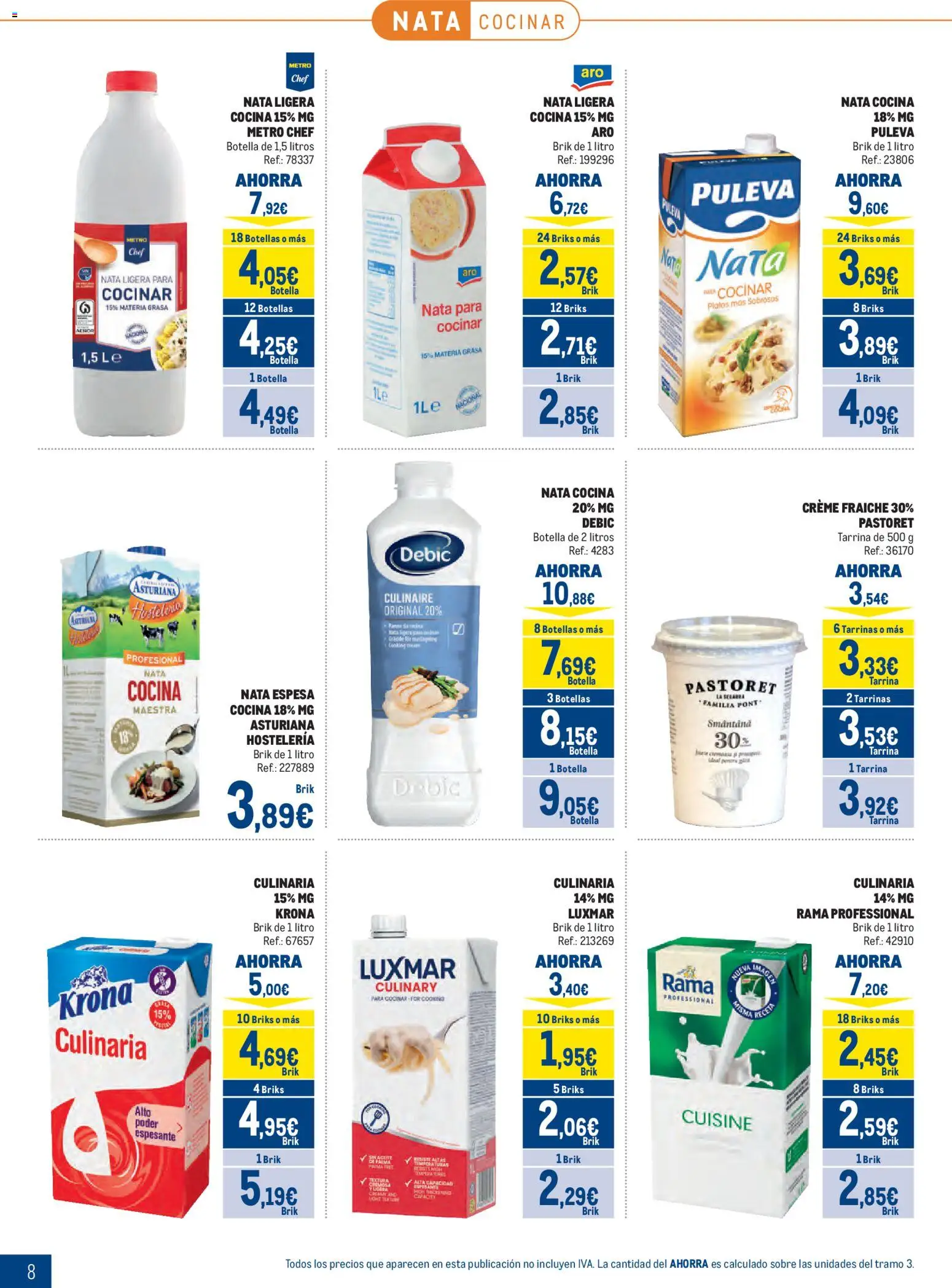 Makro Lácteos │ válido desde el 05/10/2026 | Página: 8 | Productos: Espesante, Nata, Cocina