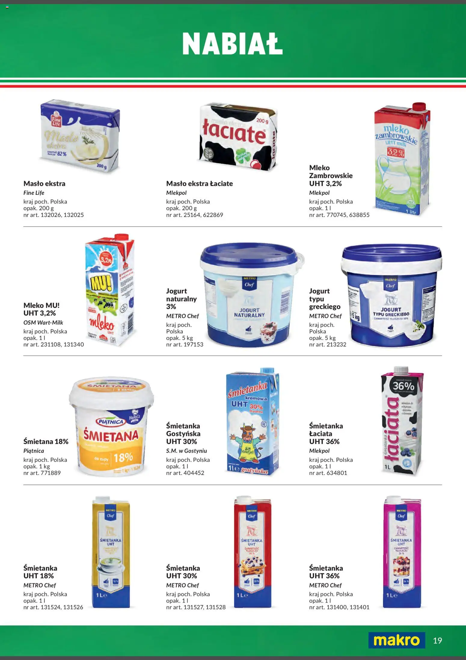 Makro Gazetka - Italia od 01.02.2026 | Strona: 19 | Produkty: Zupy, Piątnica, Masło, Jogurt