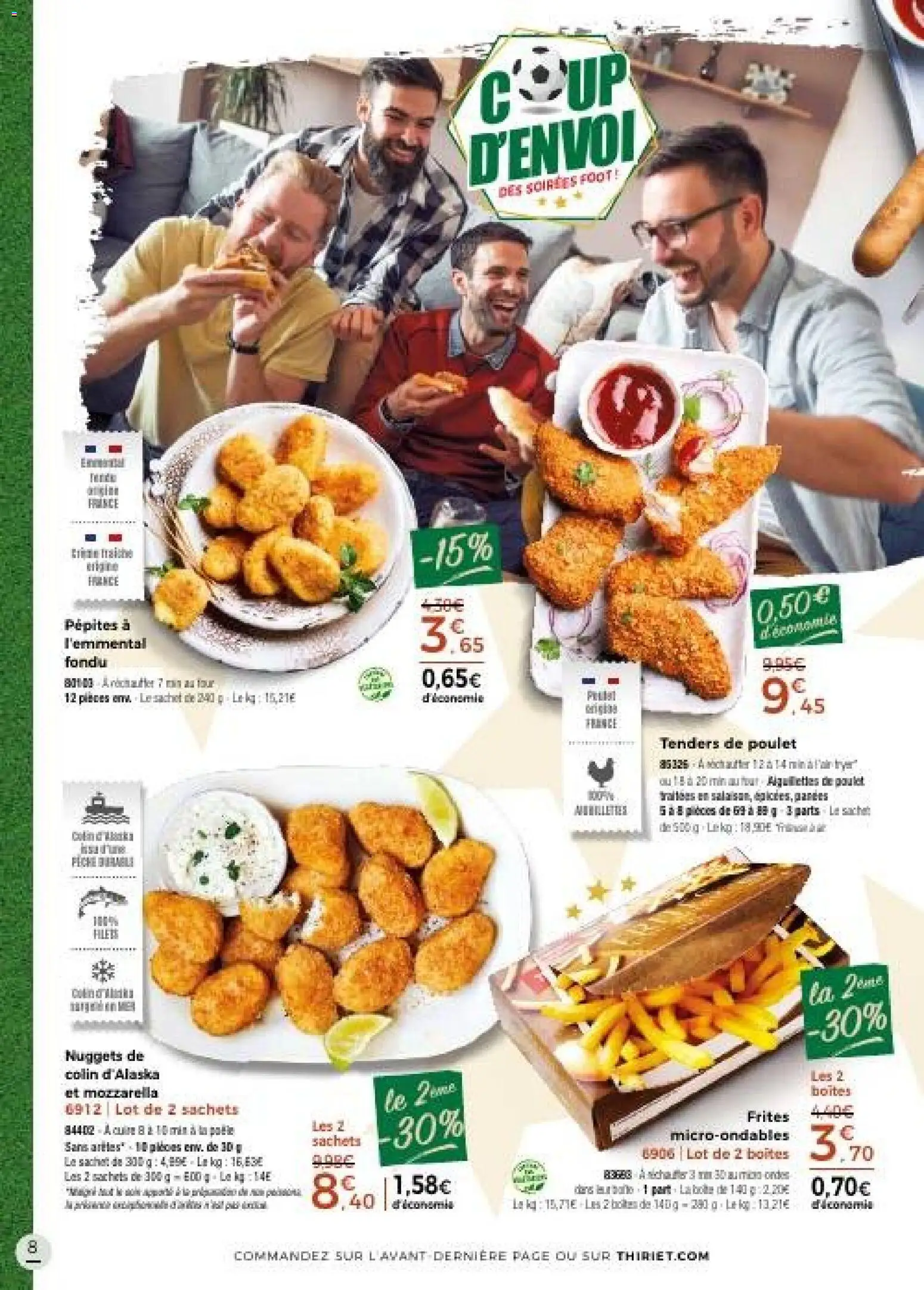 {H1} | Page: 8 | Produits: Frites, Mozzarella, Porte