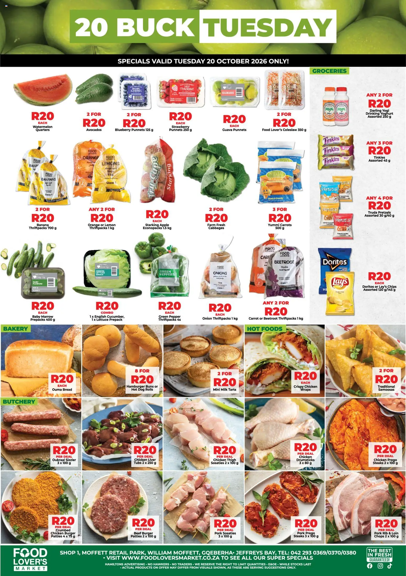 New Food Lover's Market catalogue – valid from 20/10/2026 | Page: 1 | Products: Lemons, Yoghurt, Avocados, Onions