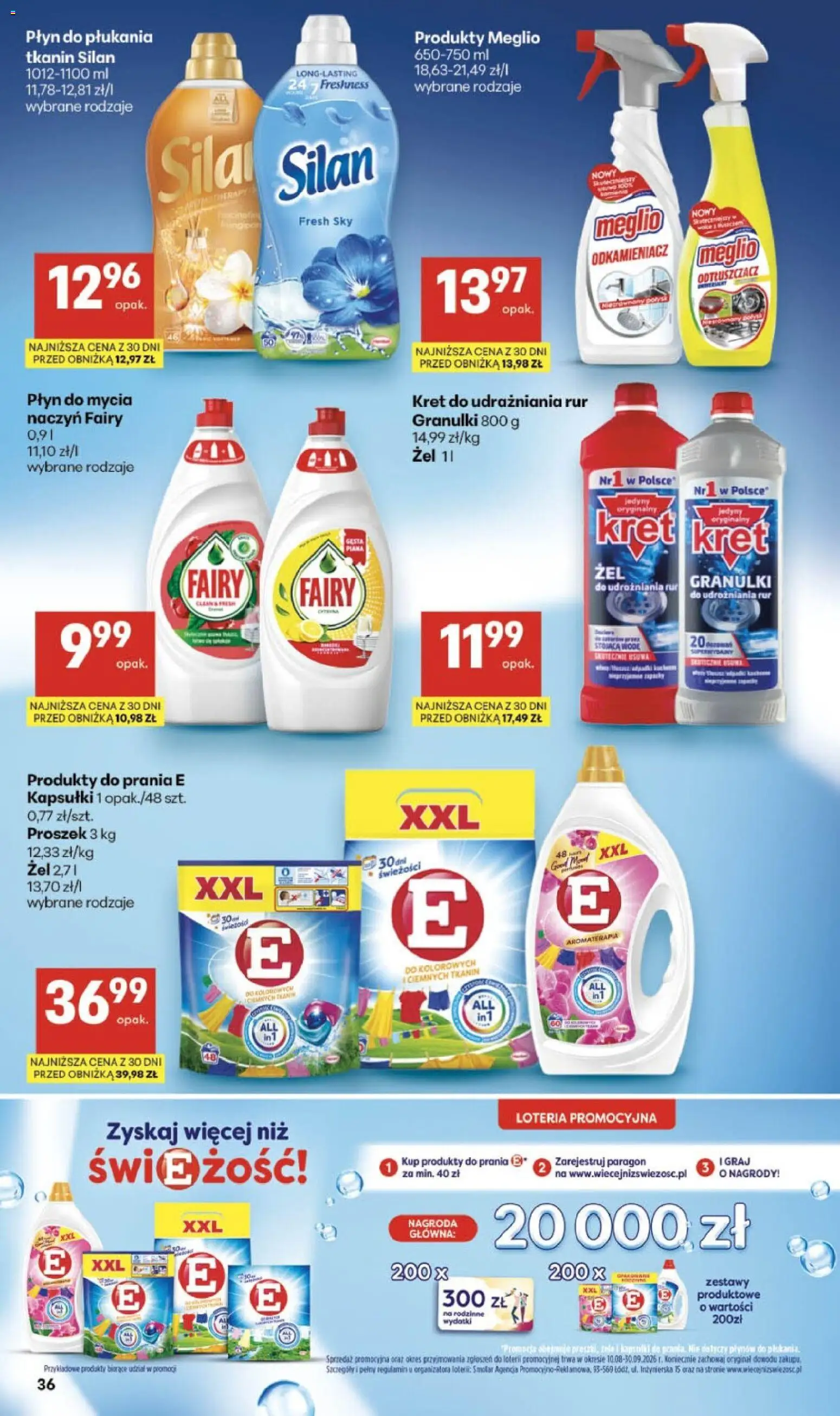 Delikatesy Centrum gazetka od 10.09.2026 | Strona: 36 | Produkty: Meglio, Płyn do płukania, Proszek, Fairy