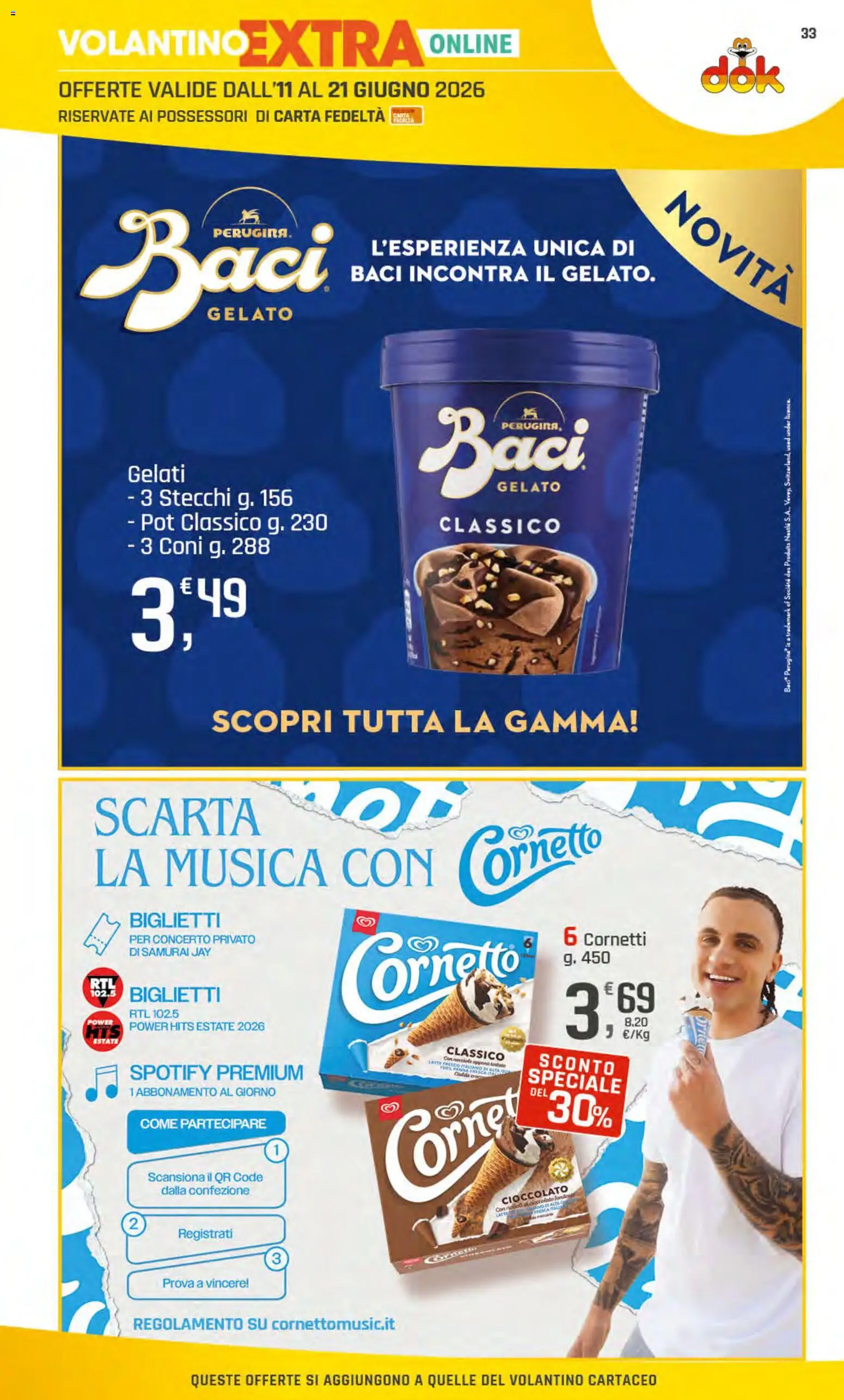 Volantino DOK del 11.06.2026 | Pagina: 34 | Prodotti: Cioccolato, Gelato, Latte, Nocciole