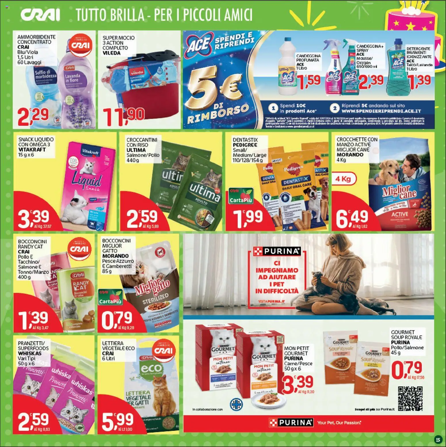 Volantino CRAI del 15/10/2026 | Pagina: 15 | Prodotti: Pollo, Crocchette, Lavanda, Gamberetti