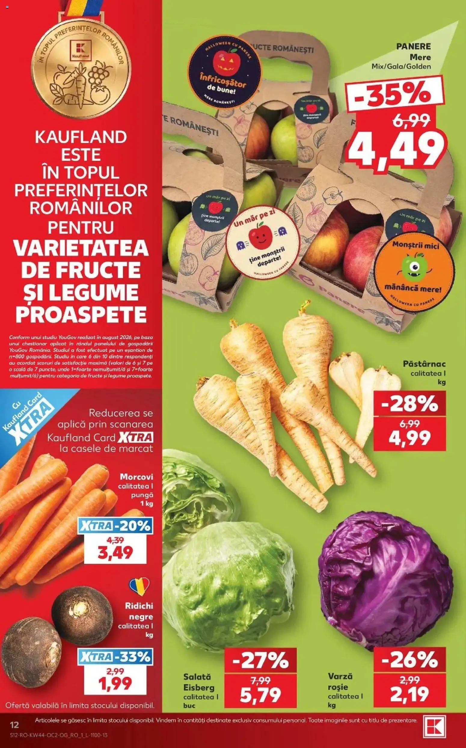 Kaufland Iași 28.10.2026 - Revista si Oferta | Pagină: 12 | Produse: Mere, Morcovi, Legume, Fructe