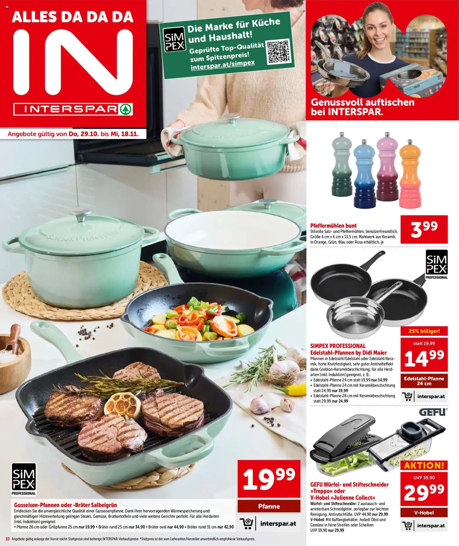 Interspar Broschüre gültig ab 27.10.2026 | Seite: 10 | Produkte: Gemüse, Obst, Salz, Herd