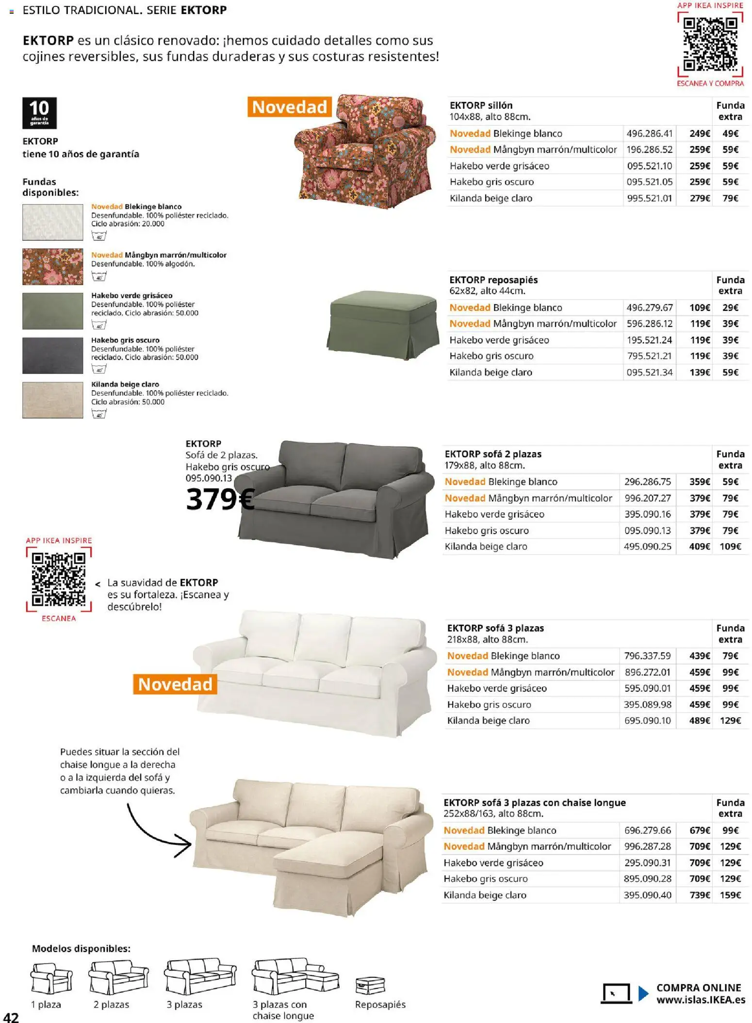 IKEA - Sofás │ válido desde el 28/09/2026 | Página: 42 | Productos: Reposapiés, Funda, Sofá, Sillón