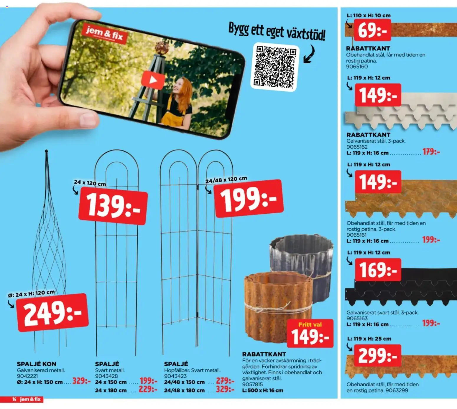 ByggMax reklamblad aktuell från 22/06/2026 | Sida: 16 | Produkter: Växtstöd