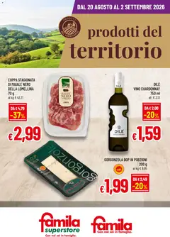 Anteprima del volantino Famila volantino Prodotti del Territorio valido a partire dal 20/08/2026