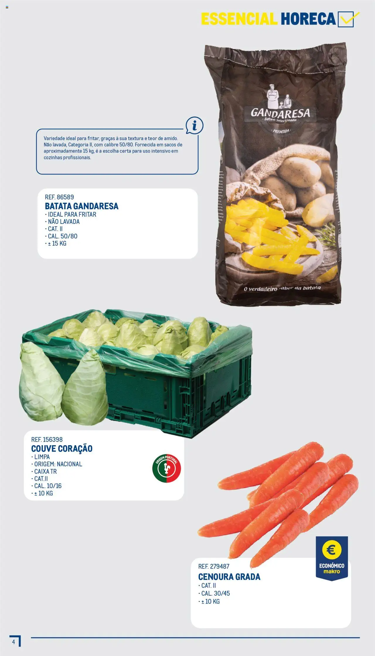 Makro - Guia Essenciais │ válido de 01/07/2025 | Página: 5 | Produtos: Batata, Caixa, Cenoura, Couve