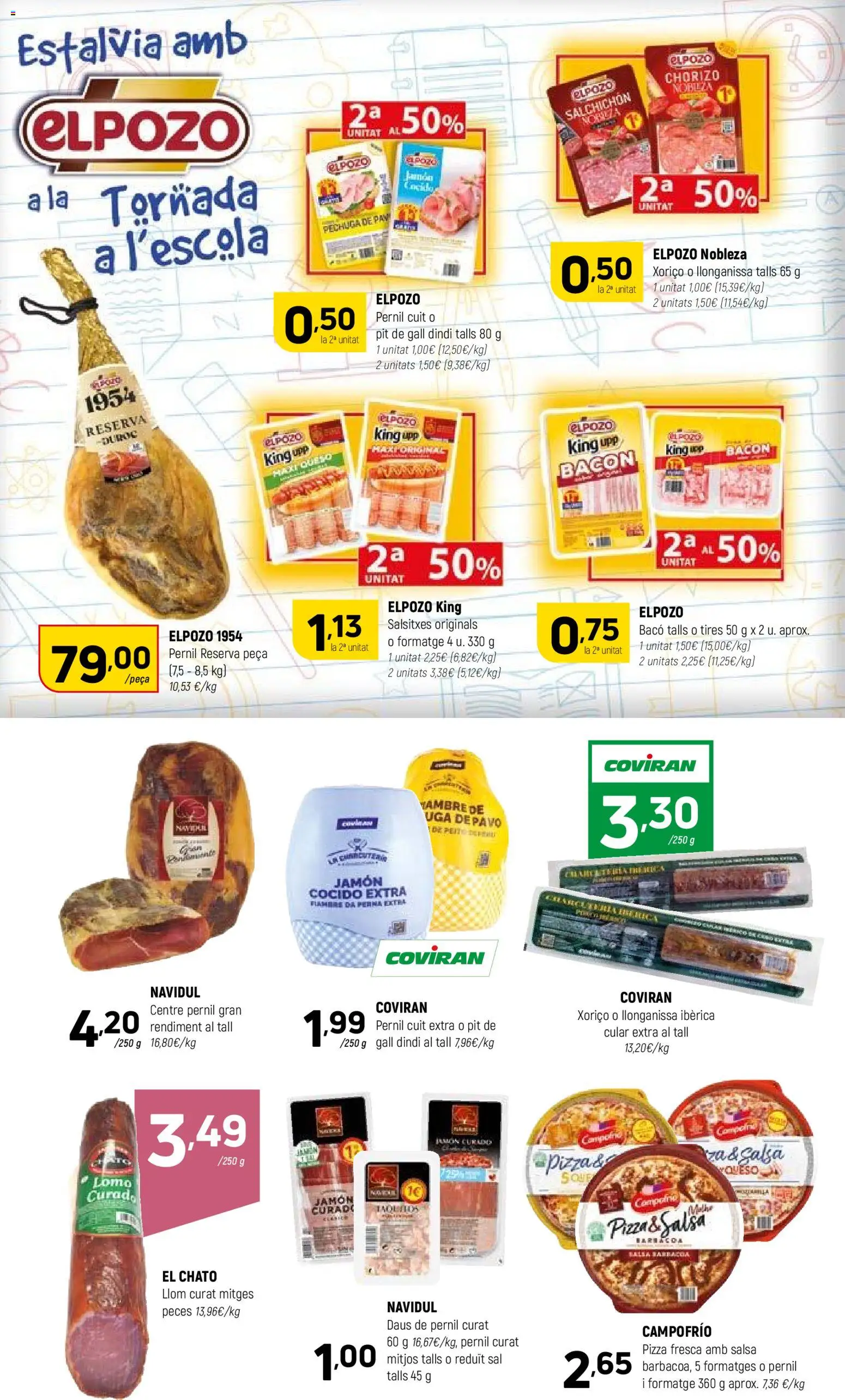 Coviran Ofertas │ válido desde el 08/09/2026 | Página: 4 | Productos: Lomo, Jamón cocido, Bacon, Pavo