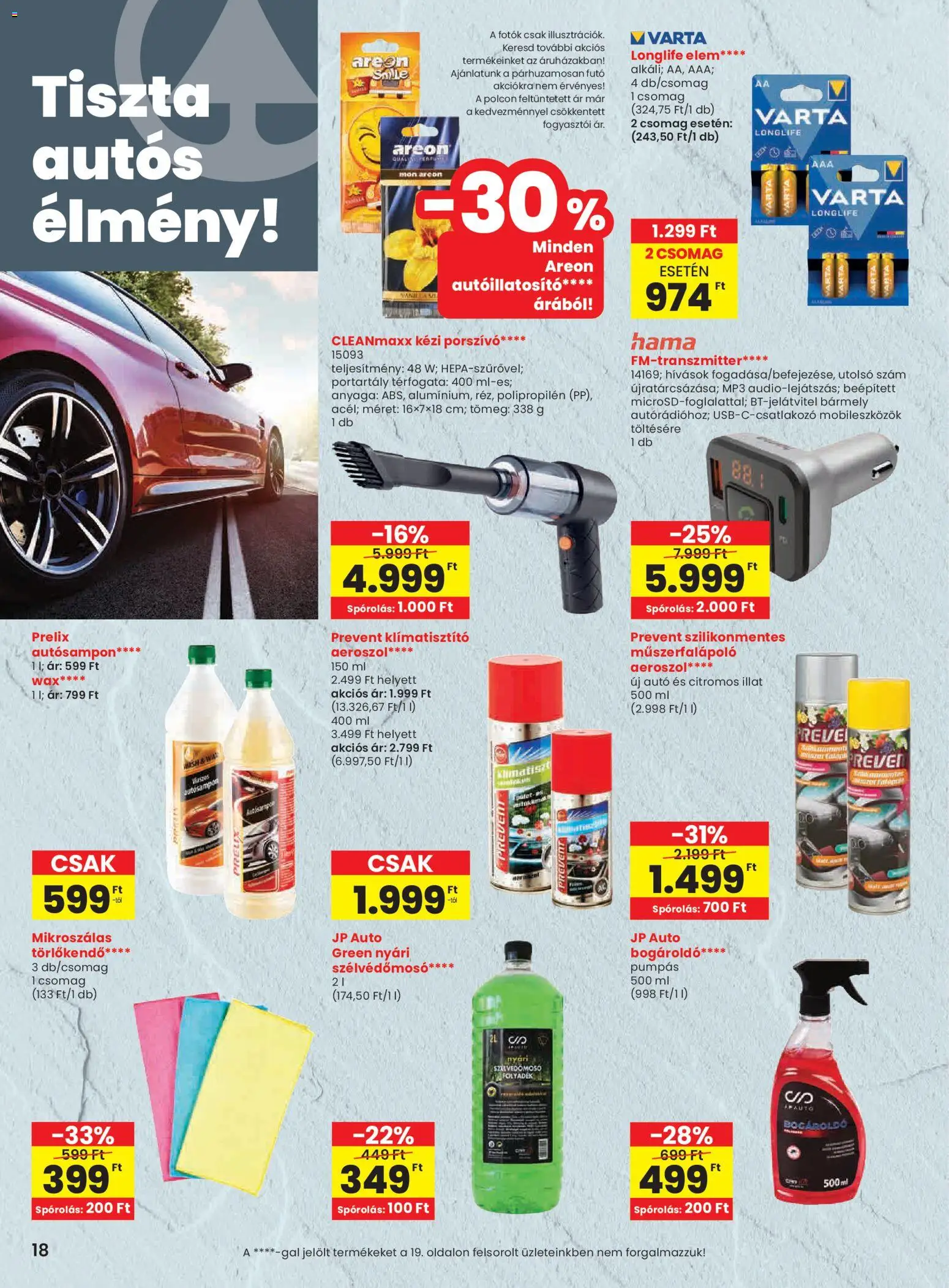 Spar akciós ujság - amely érvényes a következő dátumtól: 16.04.2026 | Oldal: 18 | Termékek: MP3, Porszívó, Törlőkendő