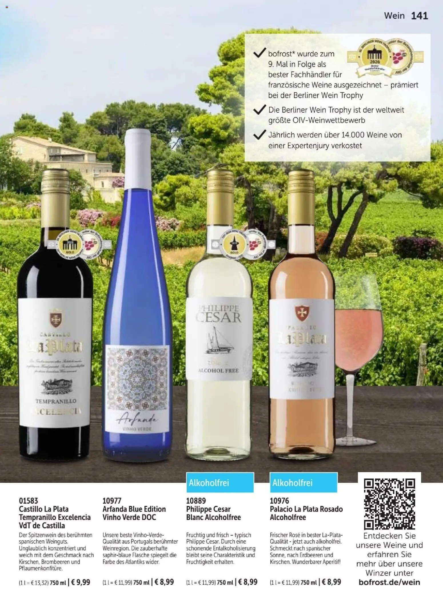 Bofrost Katalog – gültig ab 07.09.2026 | Seite: 141 | Produkte: Berliner, Wein, Erdbeeren