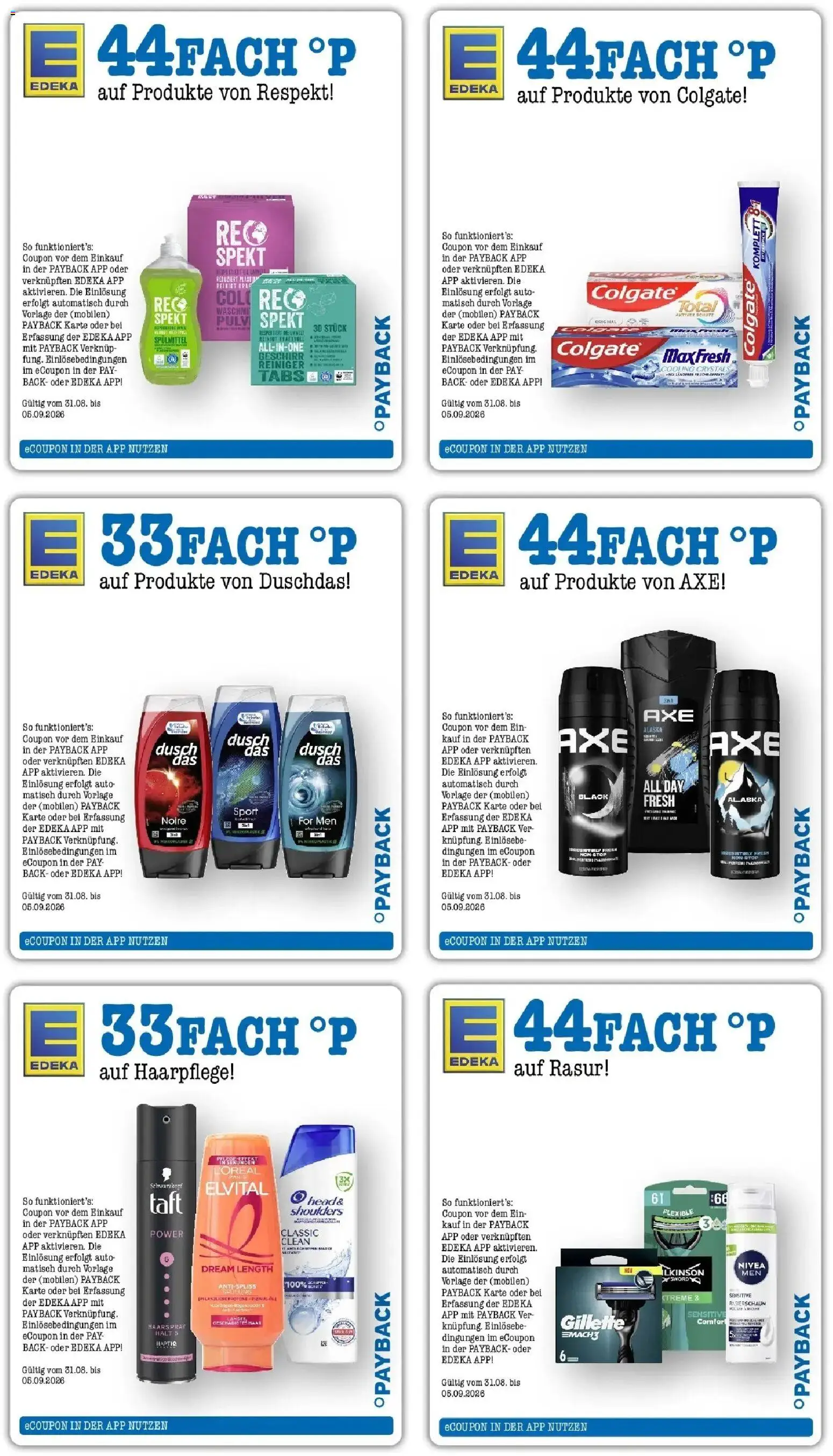 Edeka Prospekt Heidelberg (ab 31.08.2026) » Angebote Online | Seite: 62 | Produkte: Haarspray, Duschdas, Axe