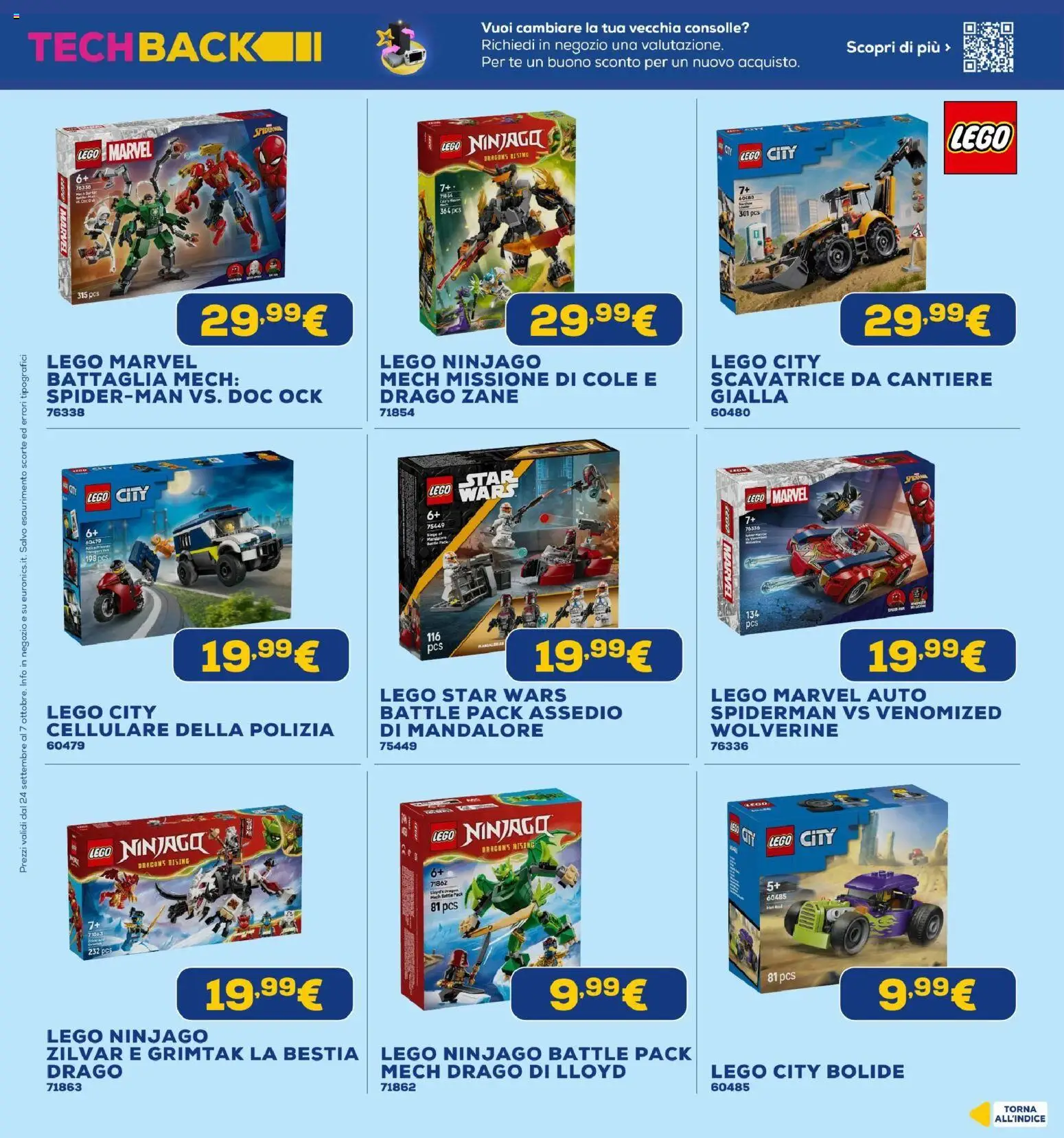 Volantino Euronics del 24/09/2026 | Pagina: 46 | Prodotti: Cellulare, Tè, PC, LEGO