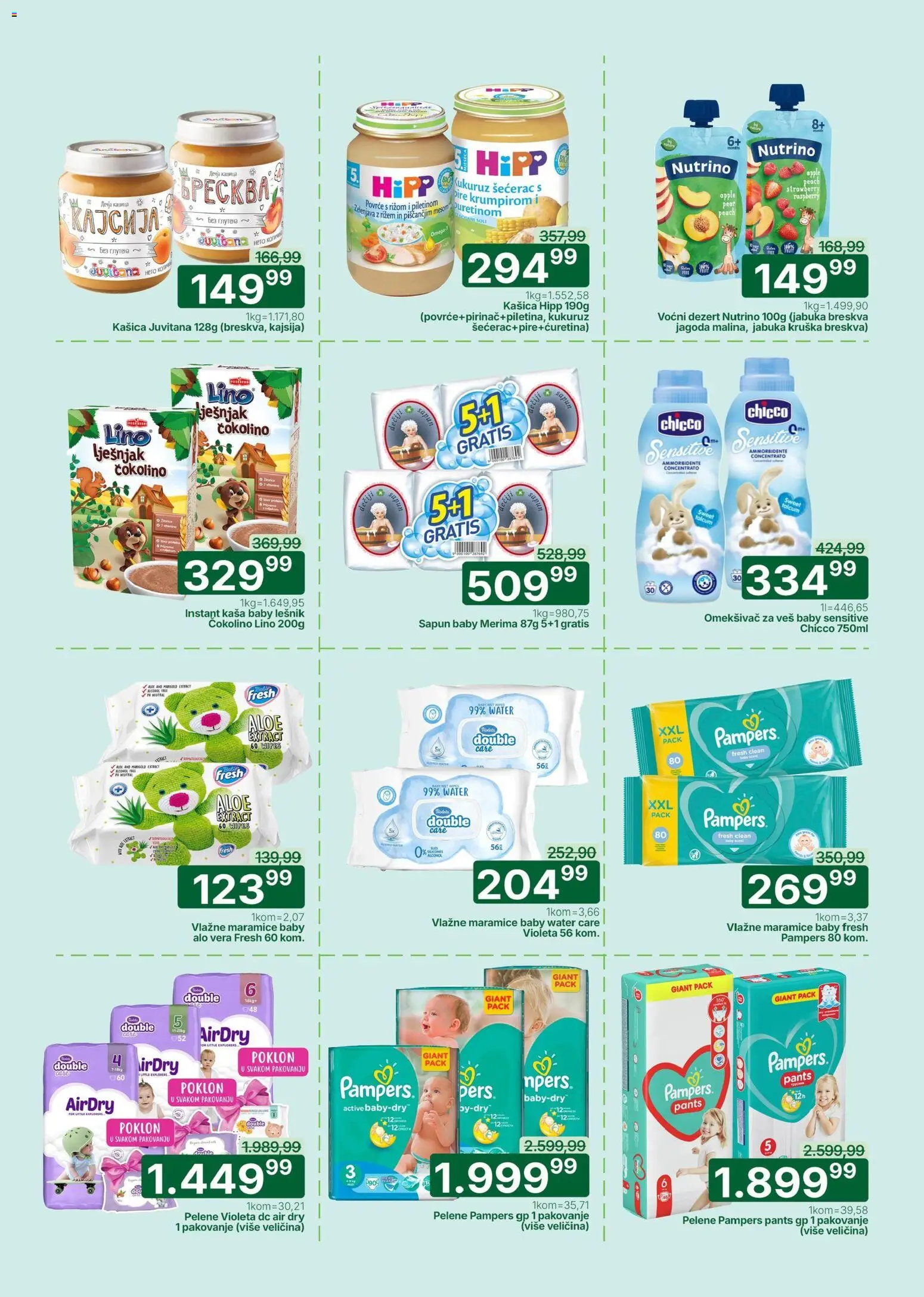 Univerexport katalog - važi od 11.05.2026 | Strana: 25 | Proizvode: Pampers, Jagoda, Kajsija, Omekšivač za veš
