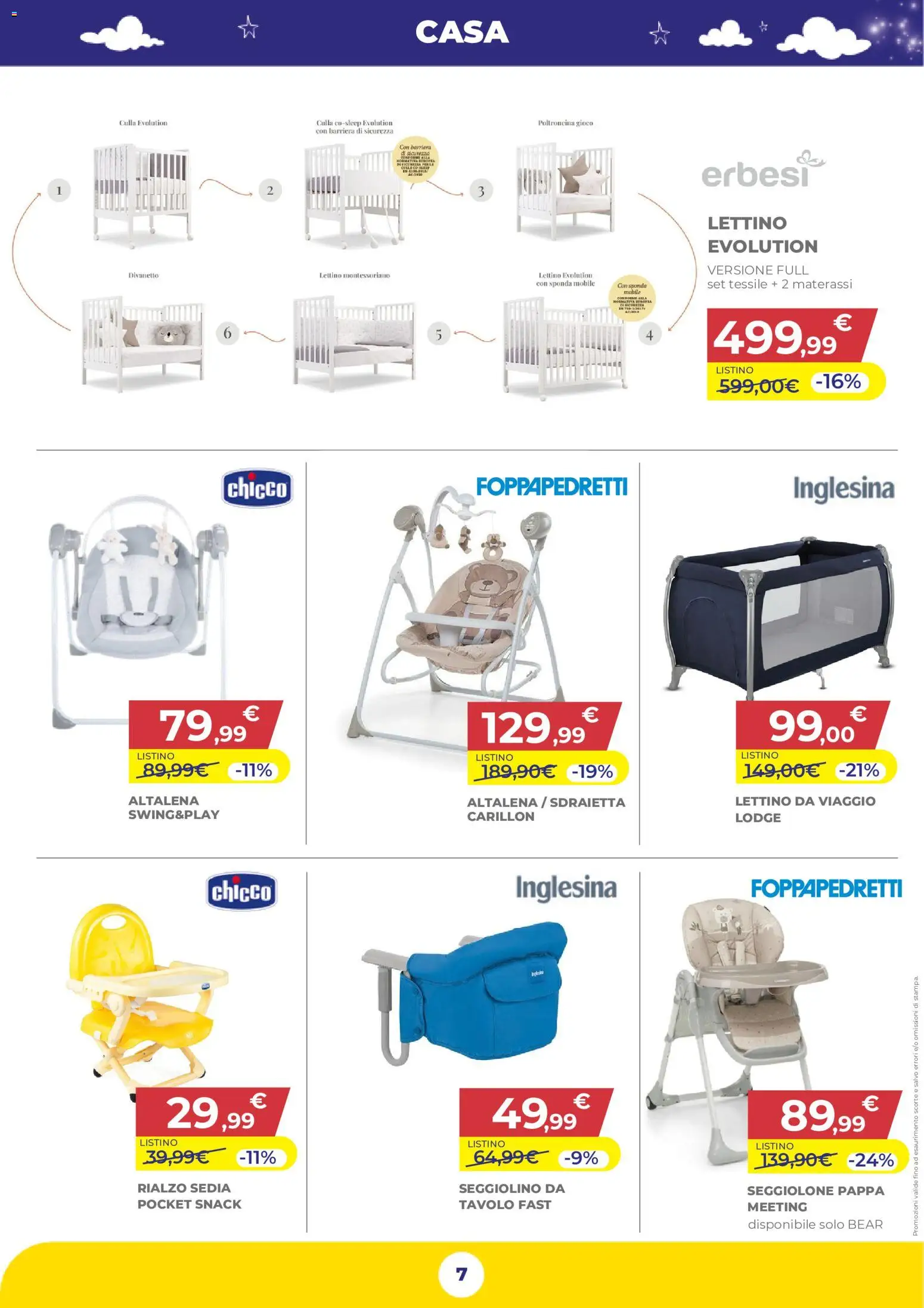 Volantino Toys Center del 29/10/2026 | Pagina: 7 | Prodotti: Mobile, Lettino, Seggiolino, Tavolo