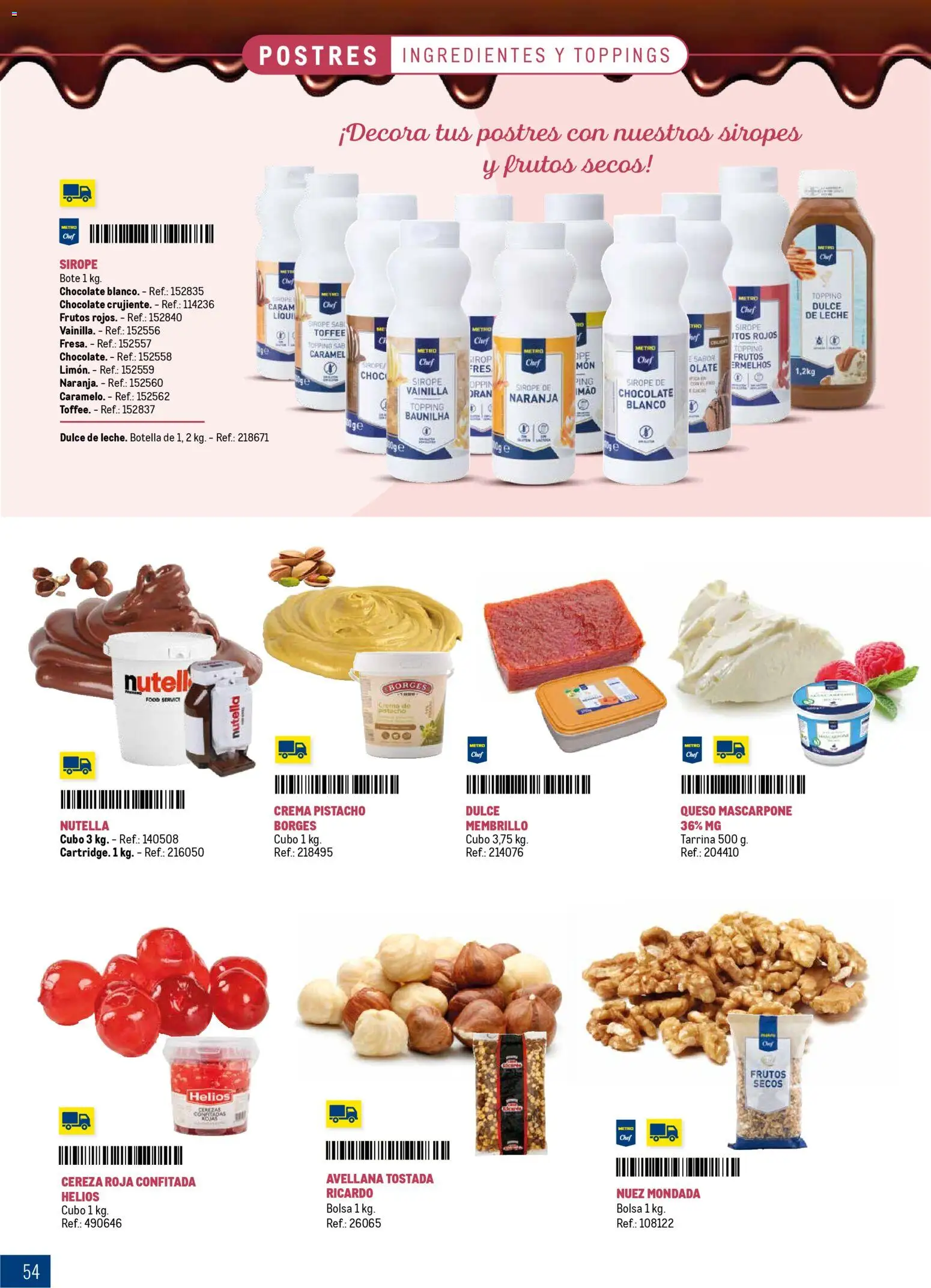 Makro Especial Catering Canarias │ válido desde el 16.03.2026 | Página: 54 | Productos: Leche, Chocolate, Crema, Bolsa