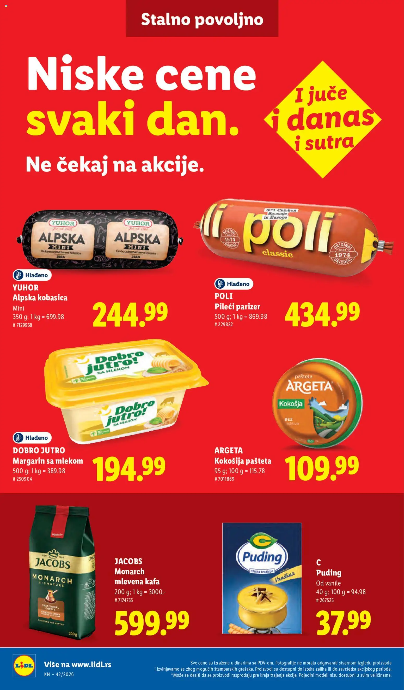 Lidl katalog - važi od 15.10.2026 | Strana: 44 | Proizvode: Mlevena kafa, Puding, Kafa, Pašteta