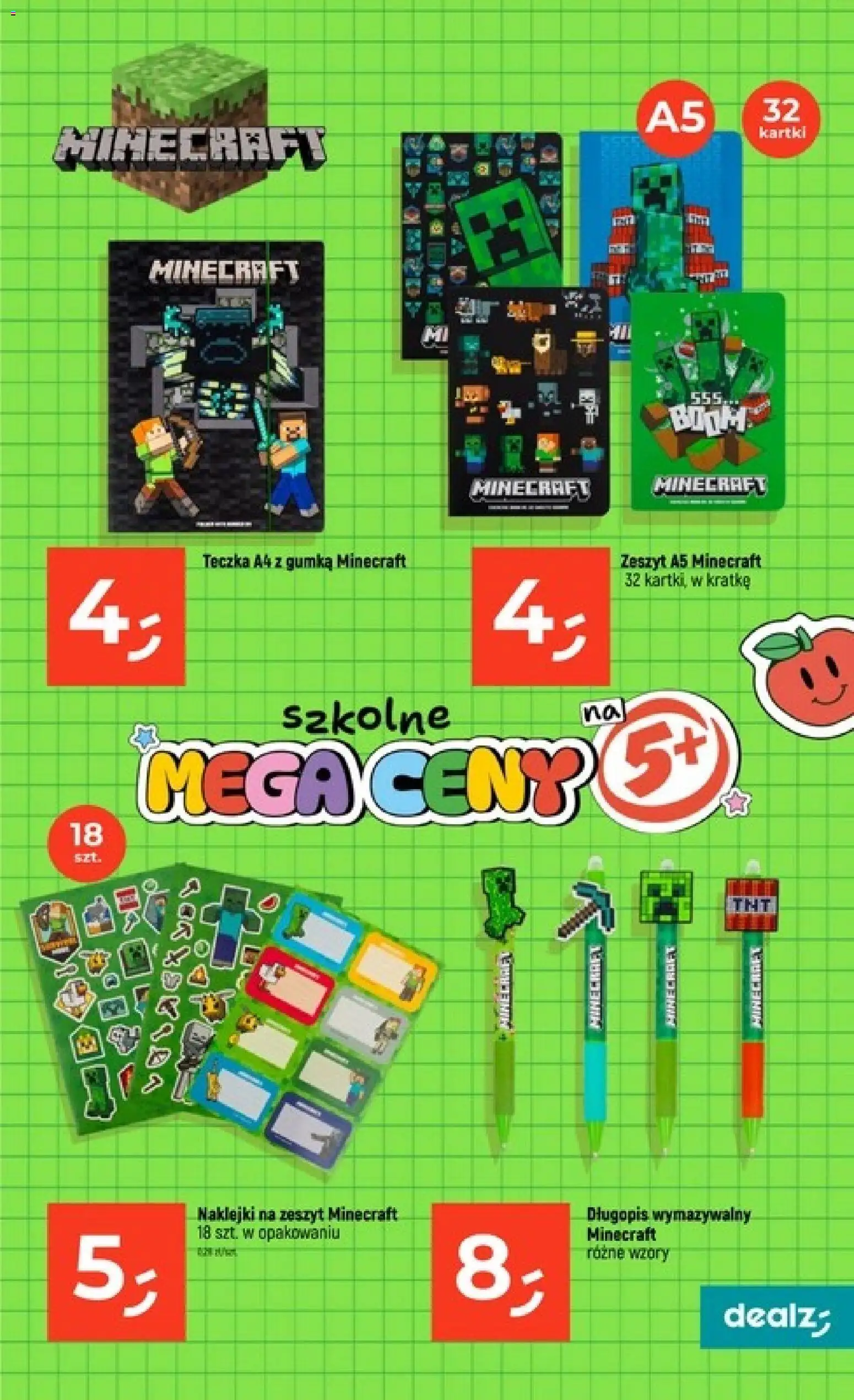 Dealz gazetka - Szkolne Mega Ceny od 06.08.2026 | Strona: 37 | Produkty: Zeszyt, Naklejki
