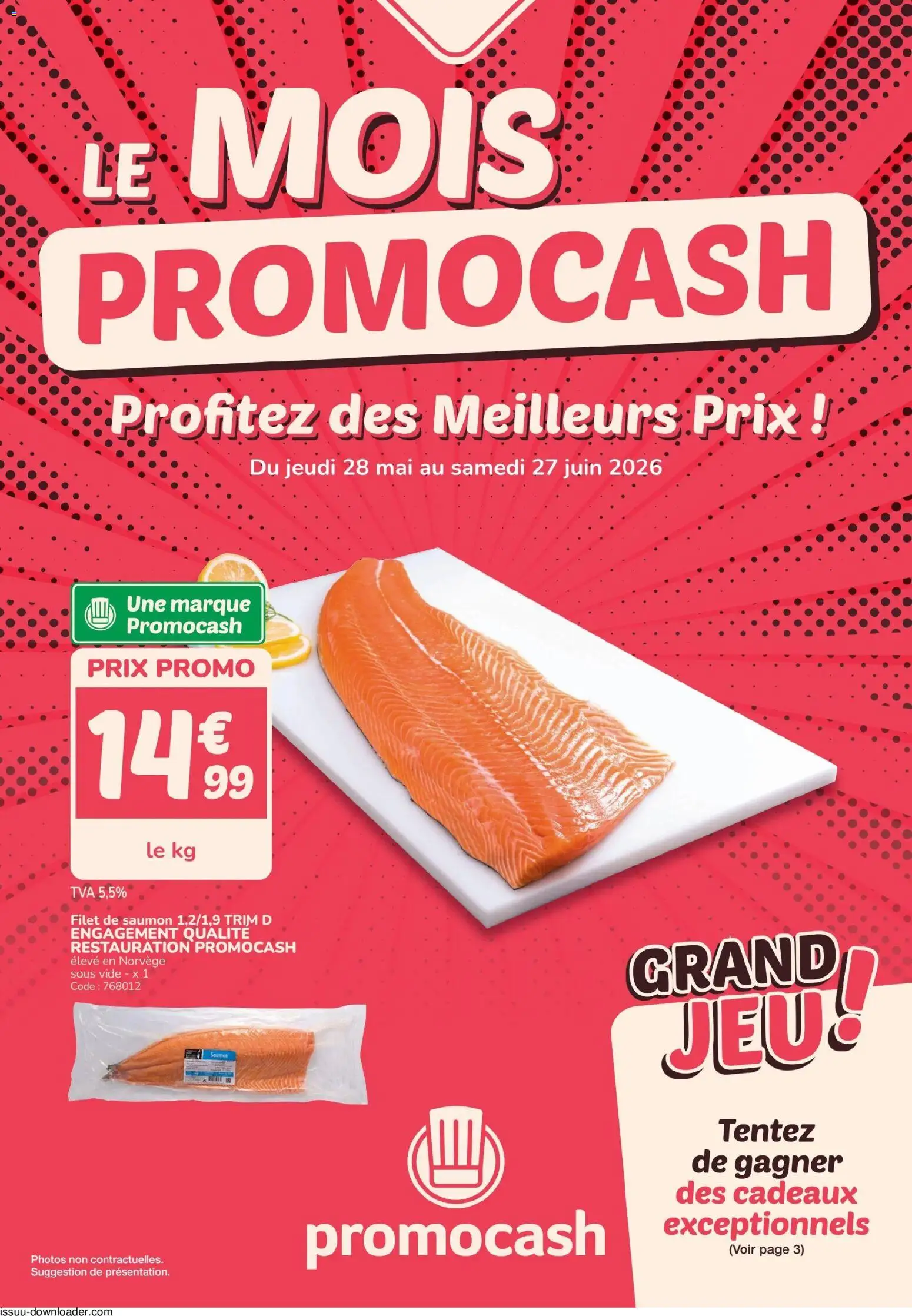 {H1} | Page: 1 | Produits: Filet de saumon, Saumon