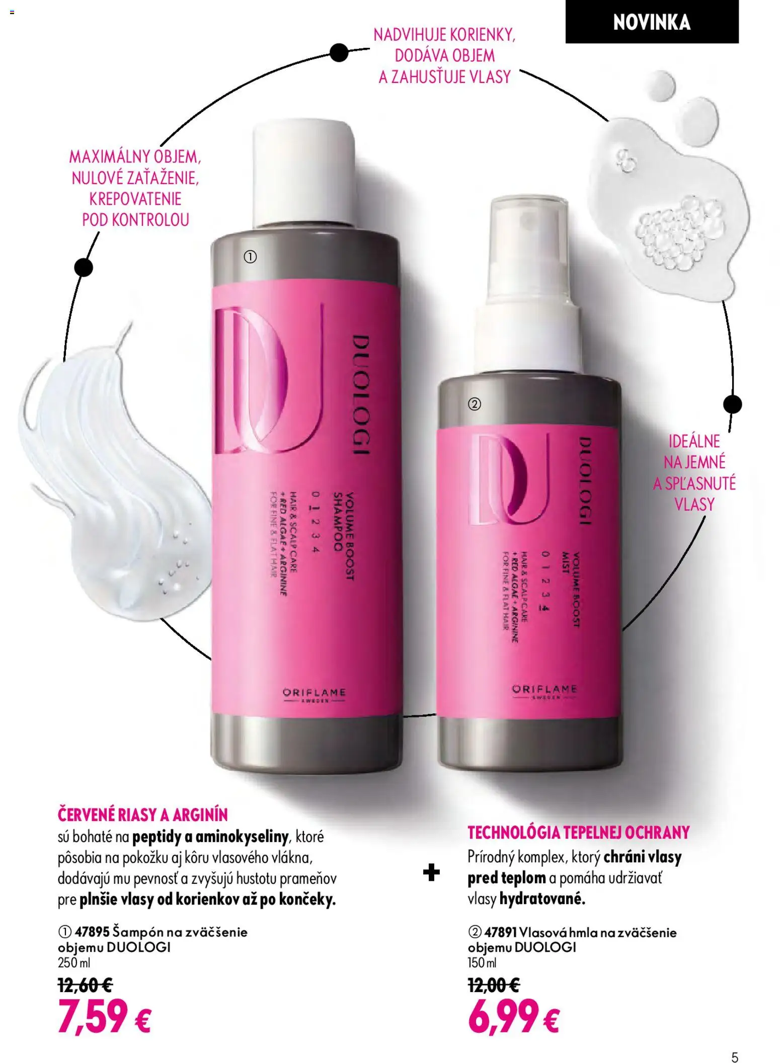 Nové Oriflame akcie – leták je platný od 19.08.2026 | Strana: 5 | Produkty: Šampón