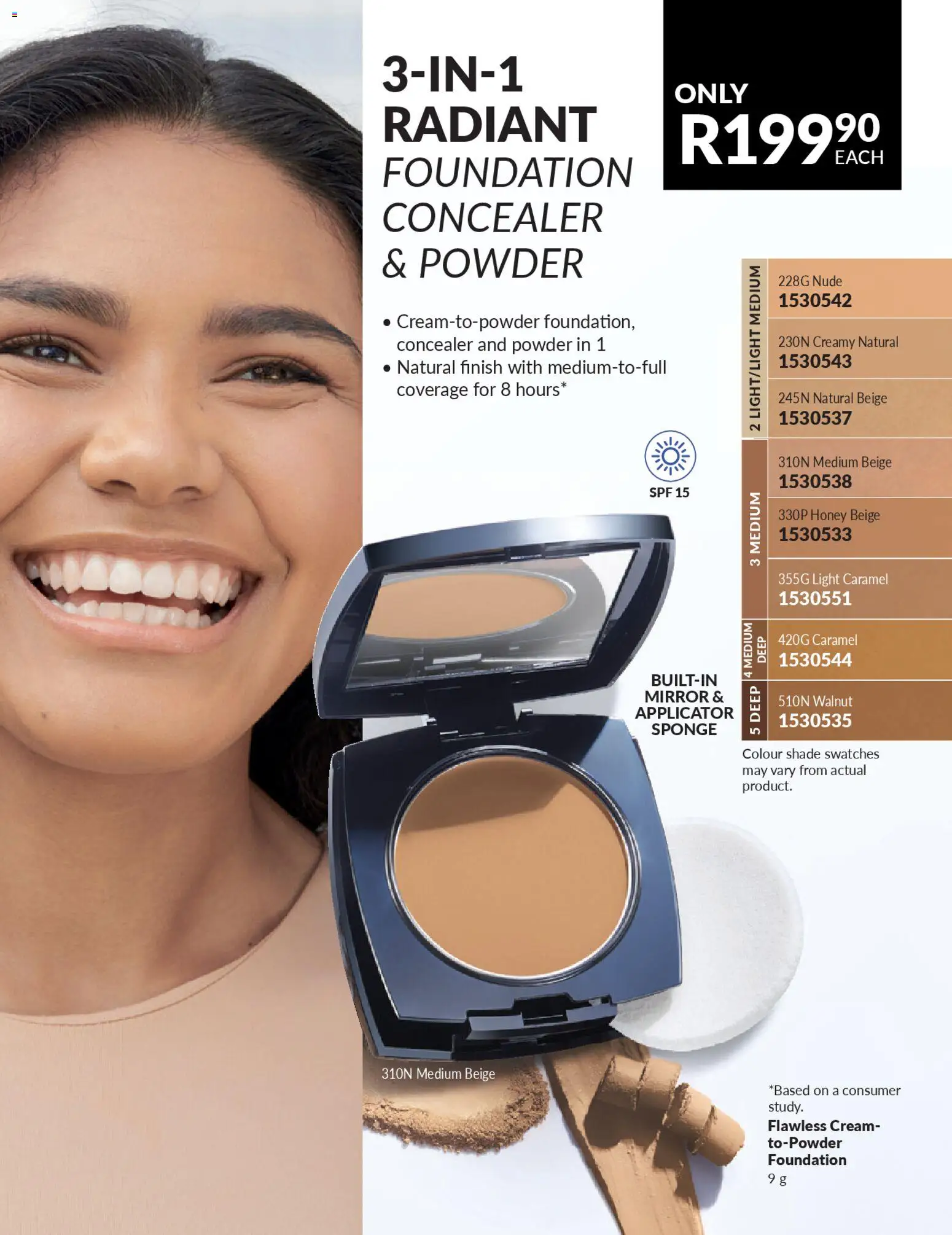 New Avon catalogue – valid from 01.04.2026 | Page: 77 | Products: Light, Foundation, Concealer, Powder
