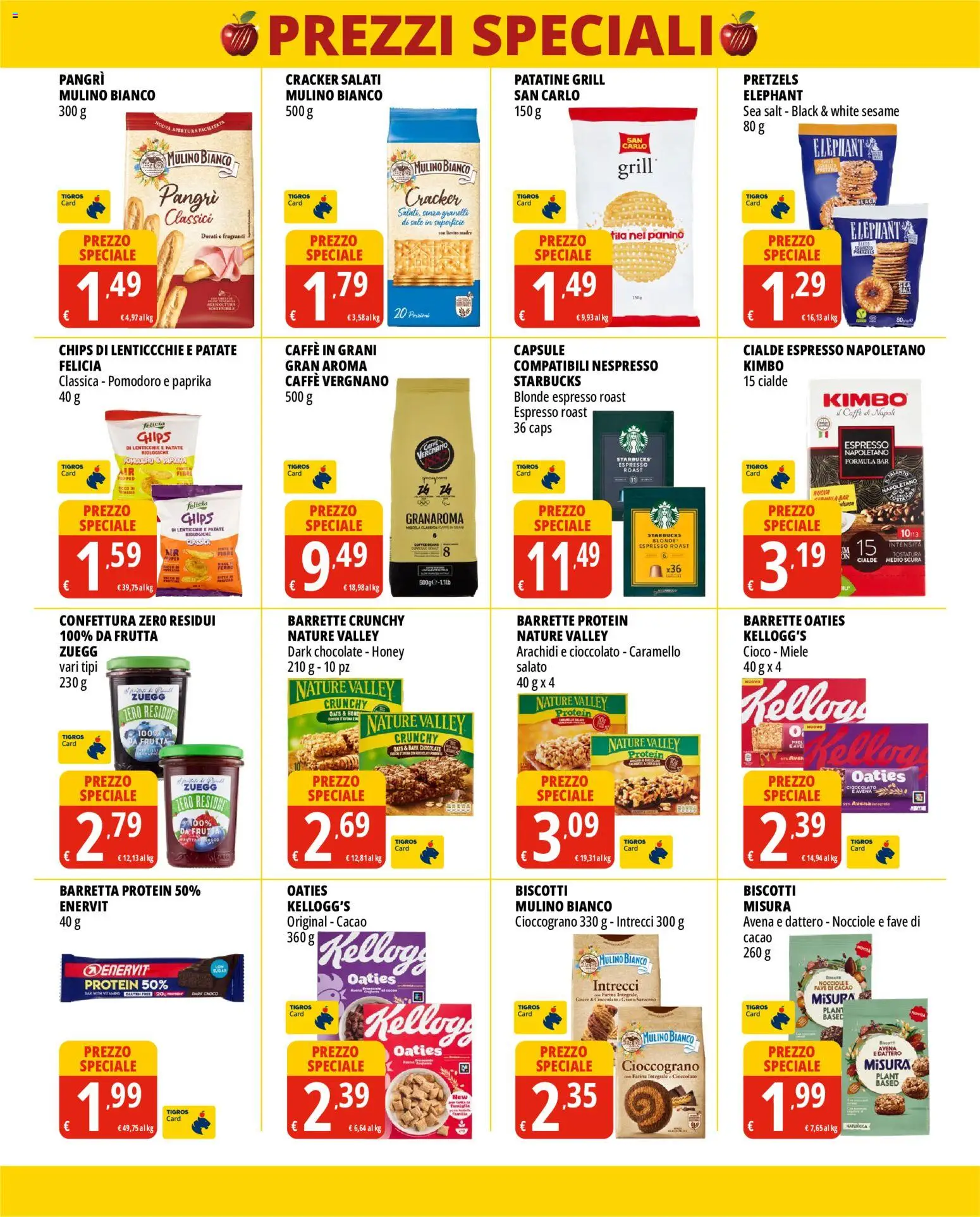 Volantino Tigros del 17.06.2026 | Pagina: 4 | Prodotti: Cioccolato, Patate, Frutta, Nocciole
