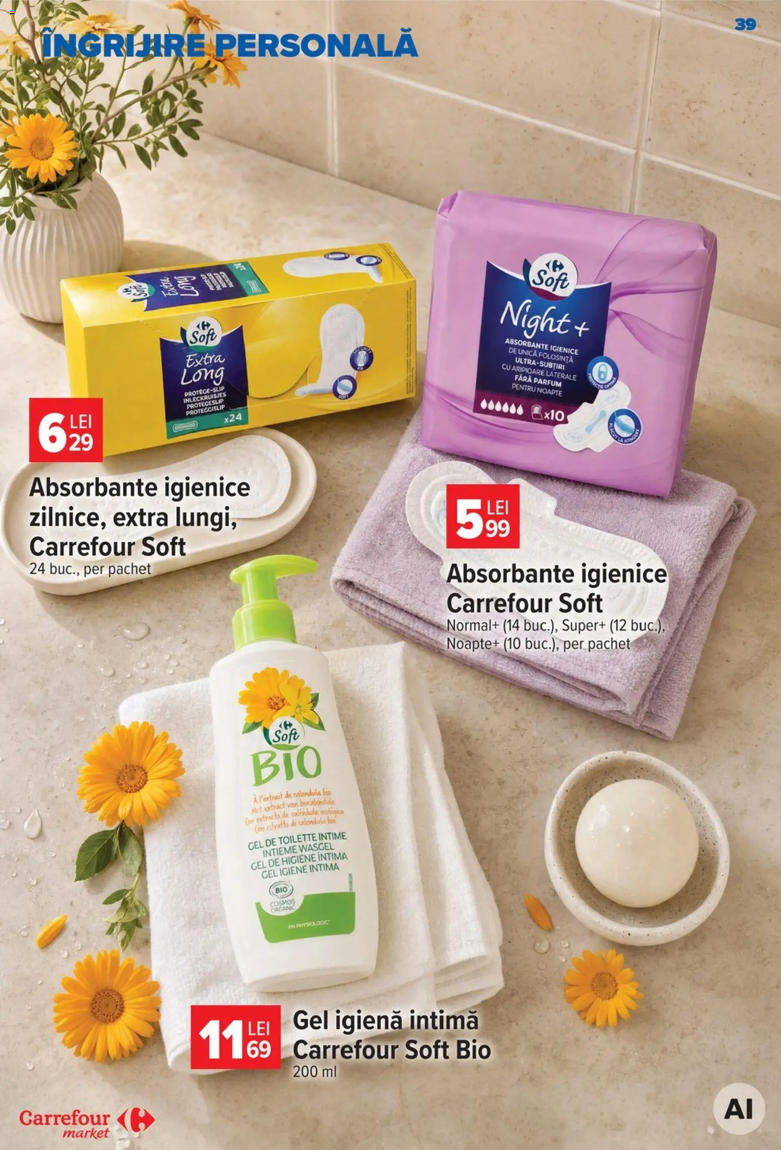 Noul catalog Carrefour – valabil de la 30.09.2026 | Pagină: 39 | Produse: Bio, Parfum, Absorbante