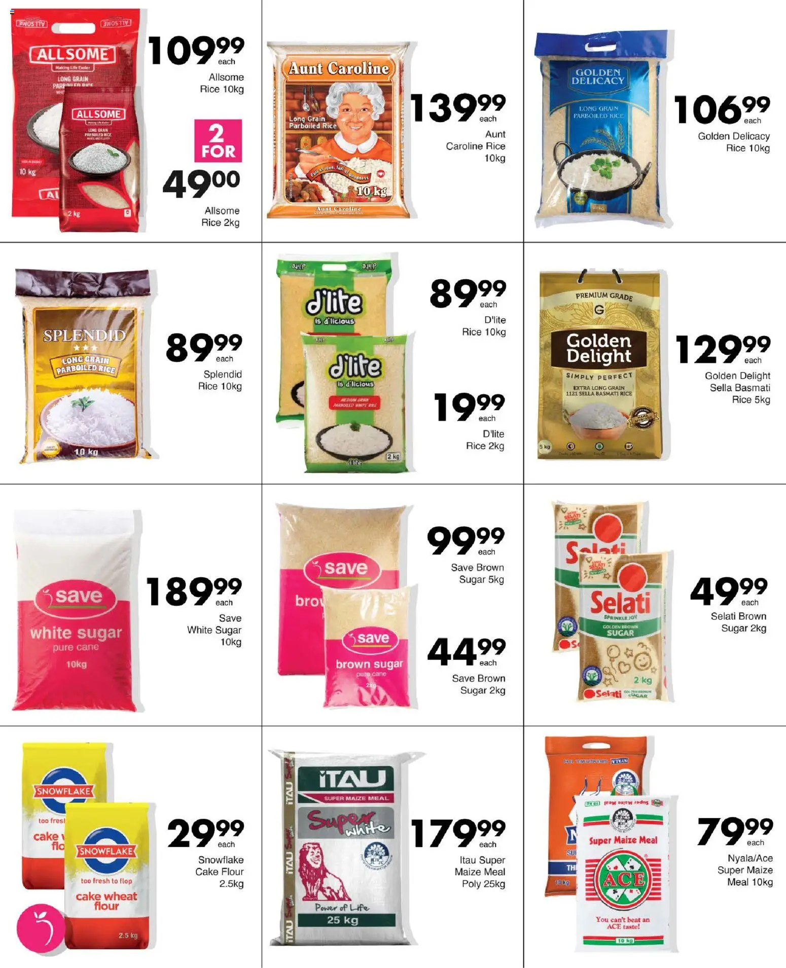 New Save catalogue – valid from 29/10/2026 | Page: 27 | Products: Flour, Maize meal, Rice, Sugar