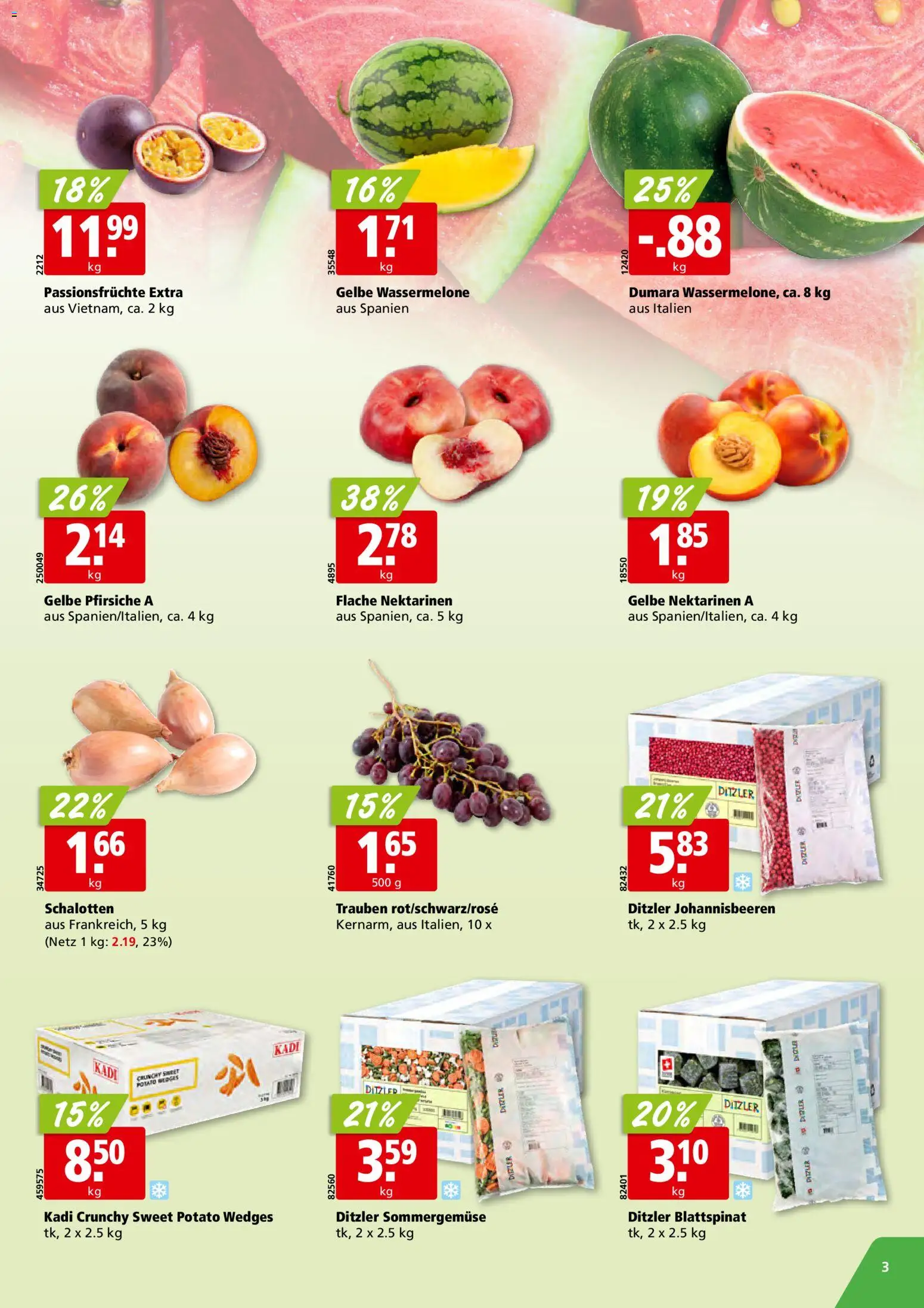 Aligro aktionen – gültig ab 10.08.2026 | Seite: 3 | Produkte: Nektarinen, Wassermelone