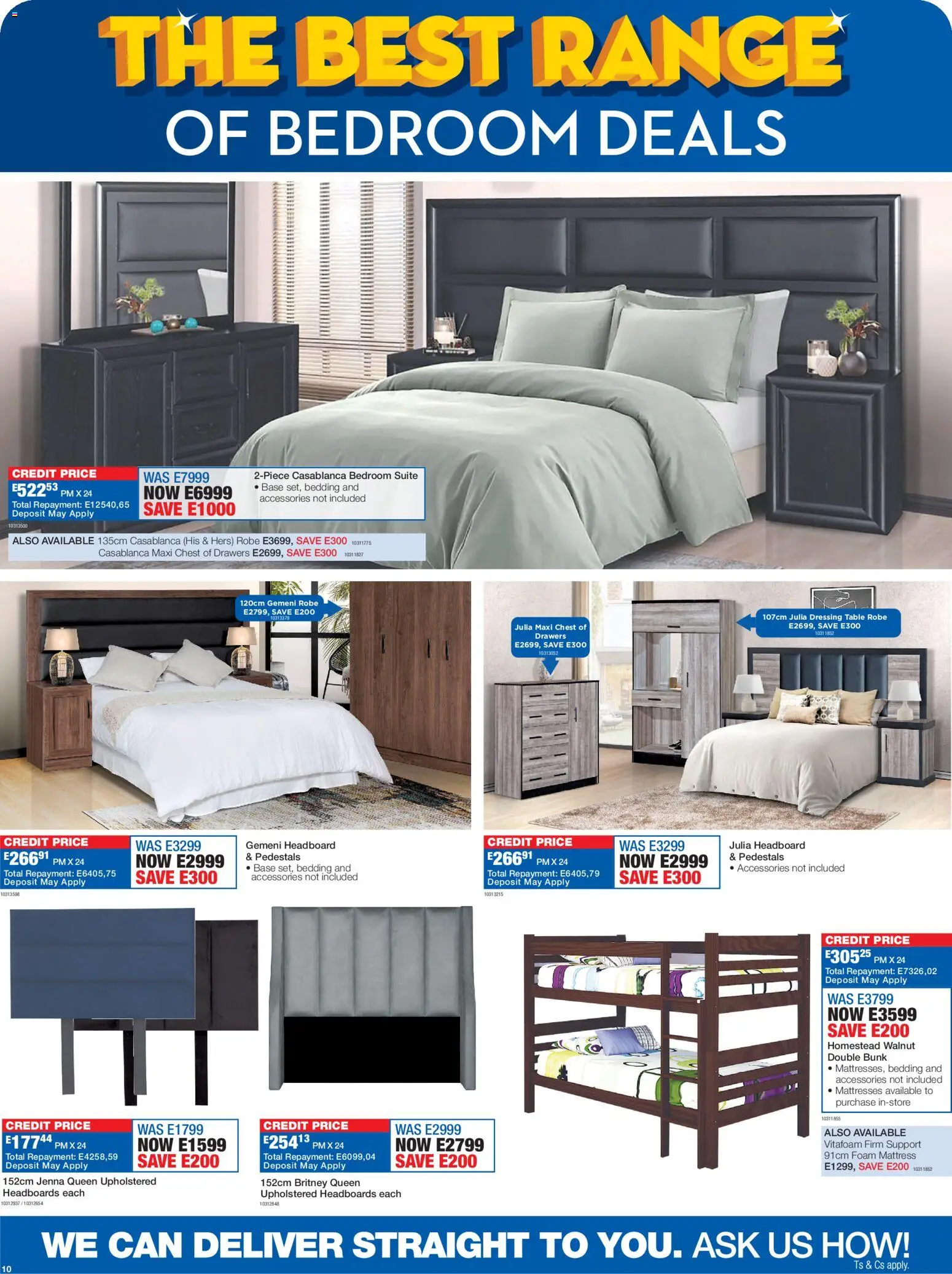 New OK Furniture catalogue – valid from 16.02.2026 | Page: 10 | Products: Headboard, Mattress, Dressing, Foam