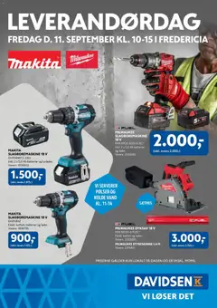 Davidsen - Makita-Milwaukee Fredericia gyldig fra 11/09/2026