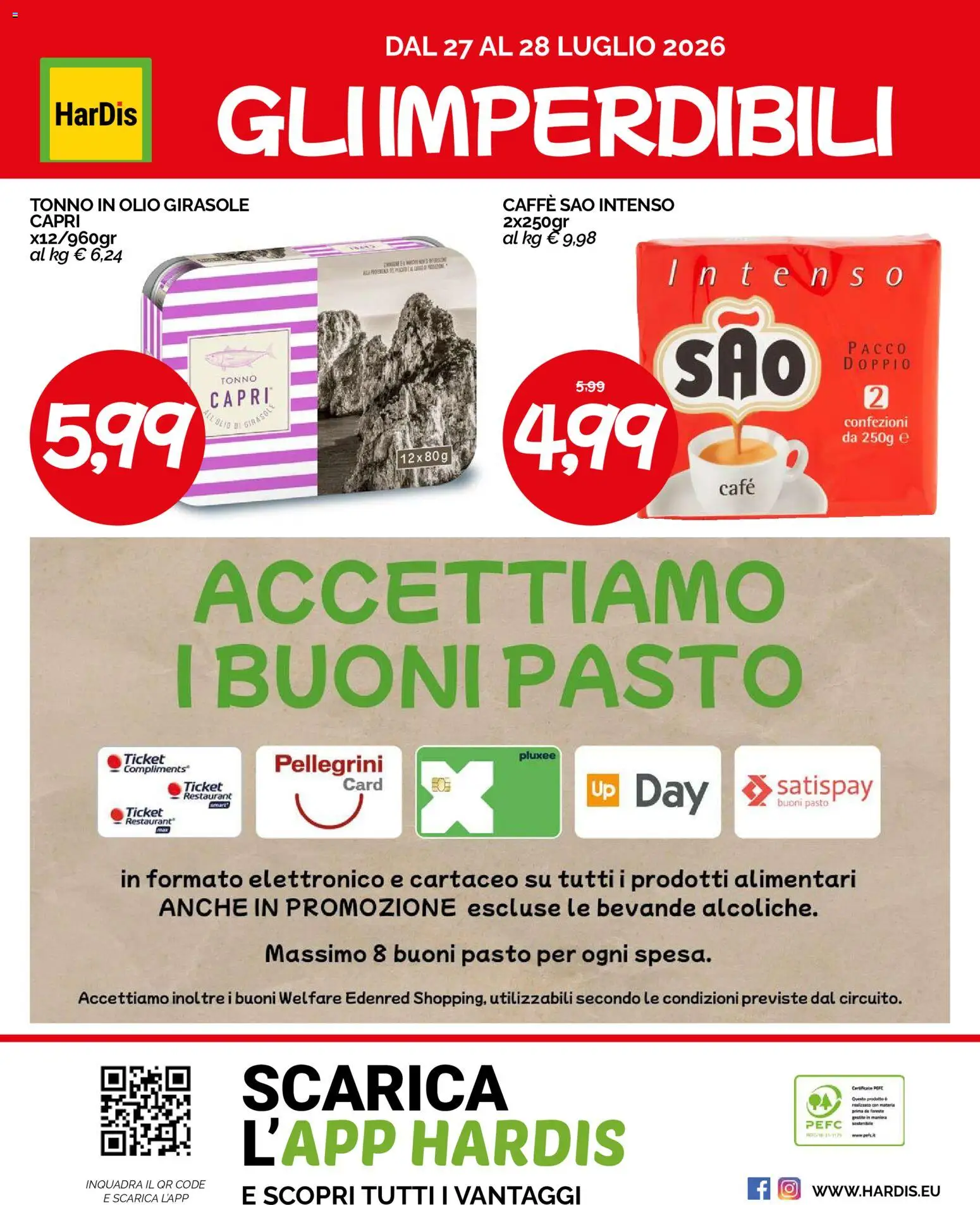 Volantino HarDis del 20/07/2026 | Pagina: 16 | Prodotti: Caffè, Olio, Tonno