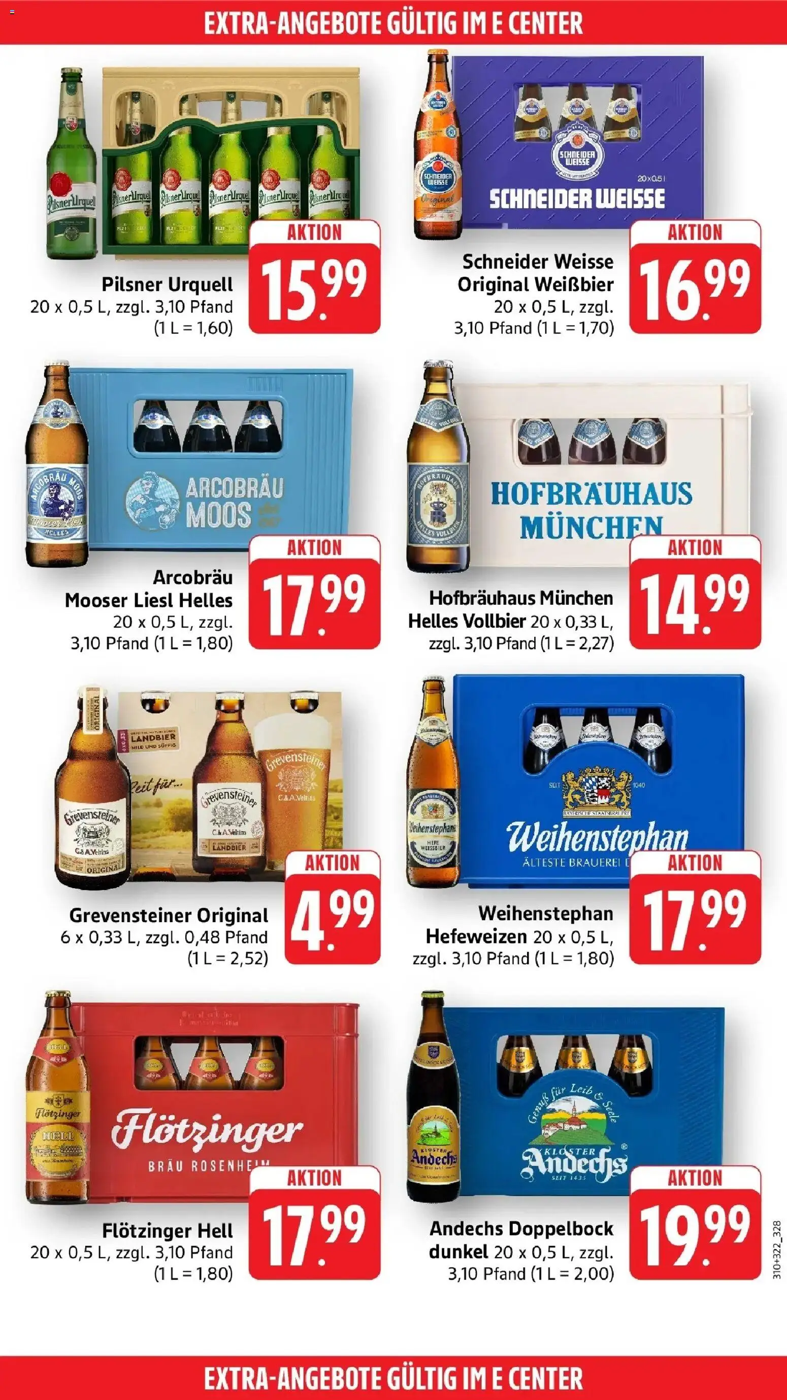 E center Prospekt Heilbronn-Sontheim (ab 05.10.2026) zum Blättern | Seite: 54 | Produkte: Weißbier, Pilsner urquell, Veltins