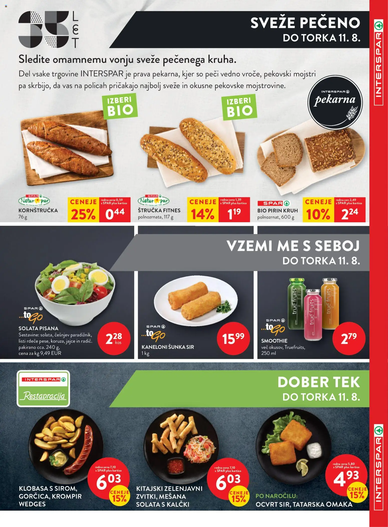 Novi Spar katalog ponudbe – veljaven od 05.08.2026 | Stran: 8 | Izdelki: Štručka, Pekarna, Sunka, Solata