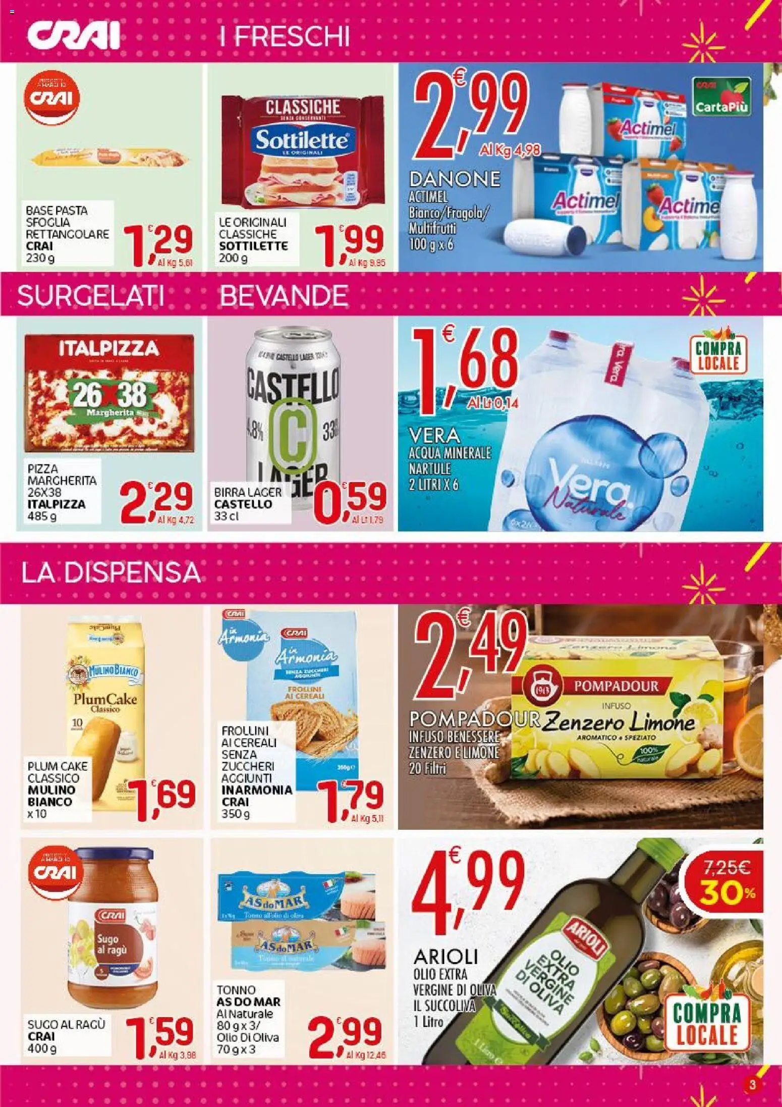 Volantino CRAI del 01/10/2026 | Pagina: 3 | Prodotti: Birra, Bevande, Limone, Tonno