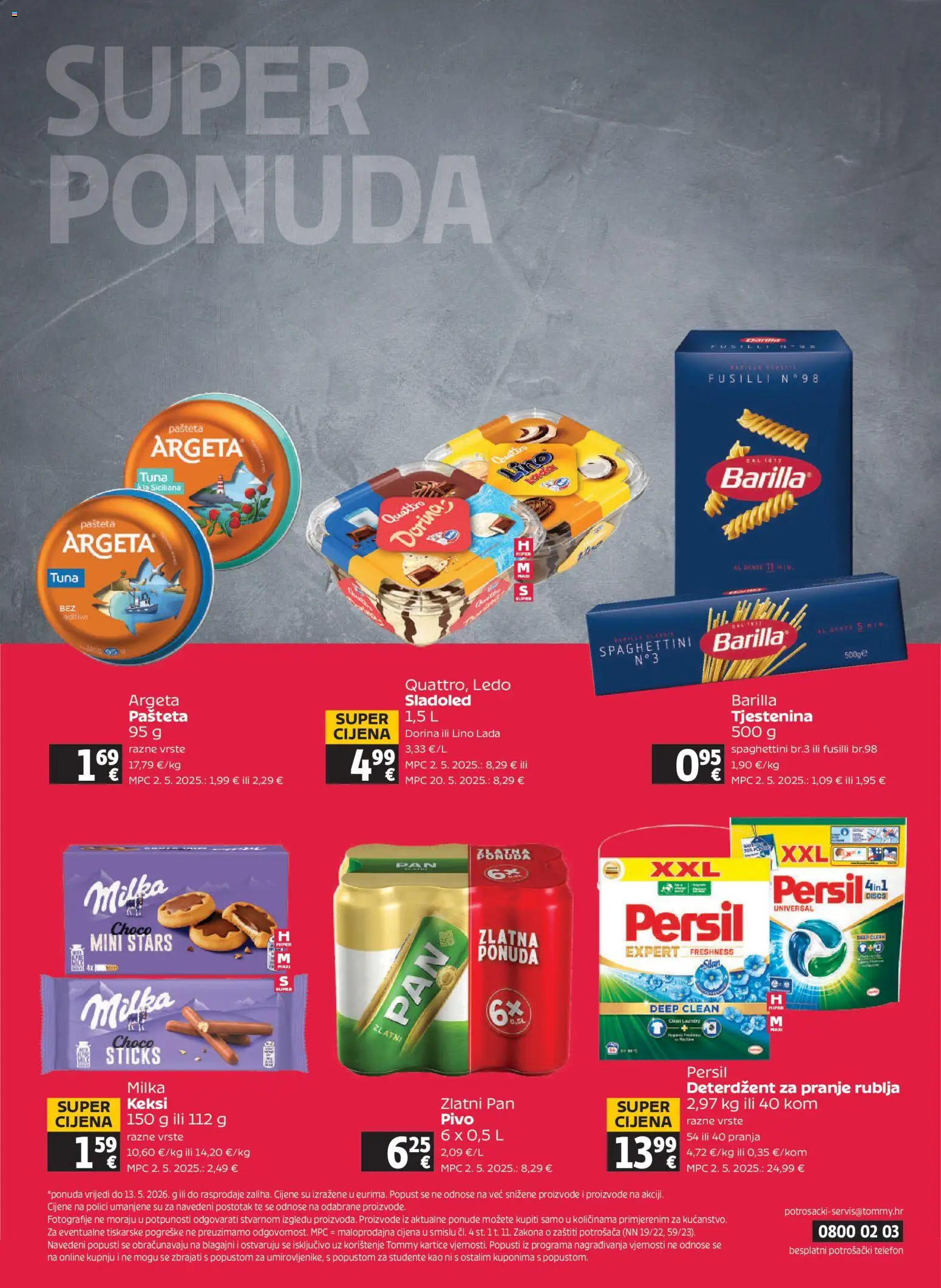 Tommy katalog | vrijedi od 07.05.2026 | Stranica: 32 | Proizvodi: Dorina, Deterdžent za pranje rublja, Telefon, Persil