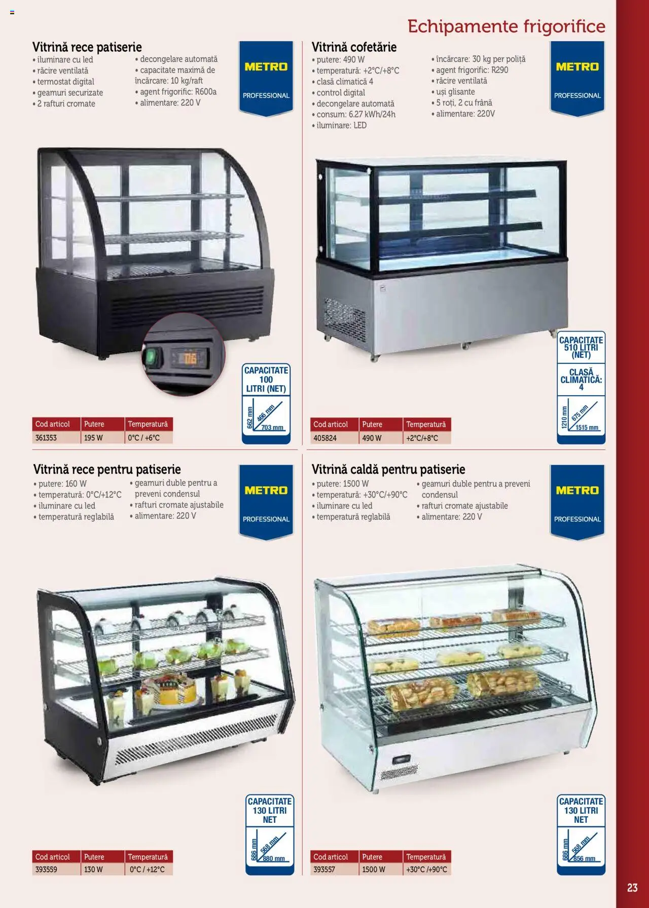 Noul catalog Metro – valabil de la 17.09.2025 | Pagină: 23 | Produse: LED, Vitrină, Cofetărie