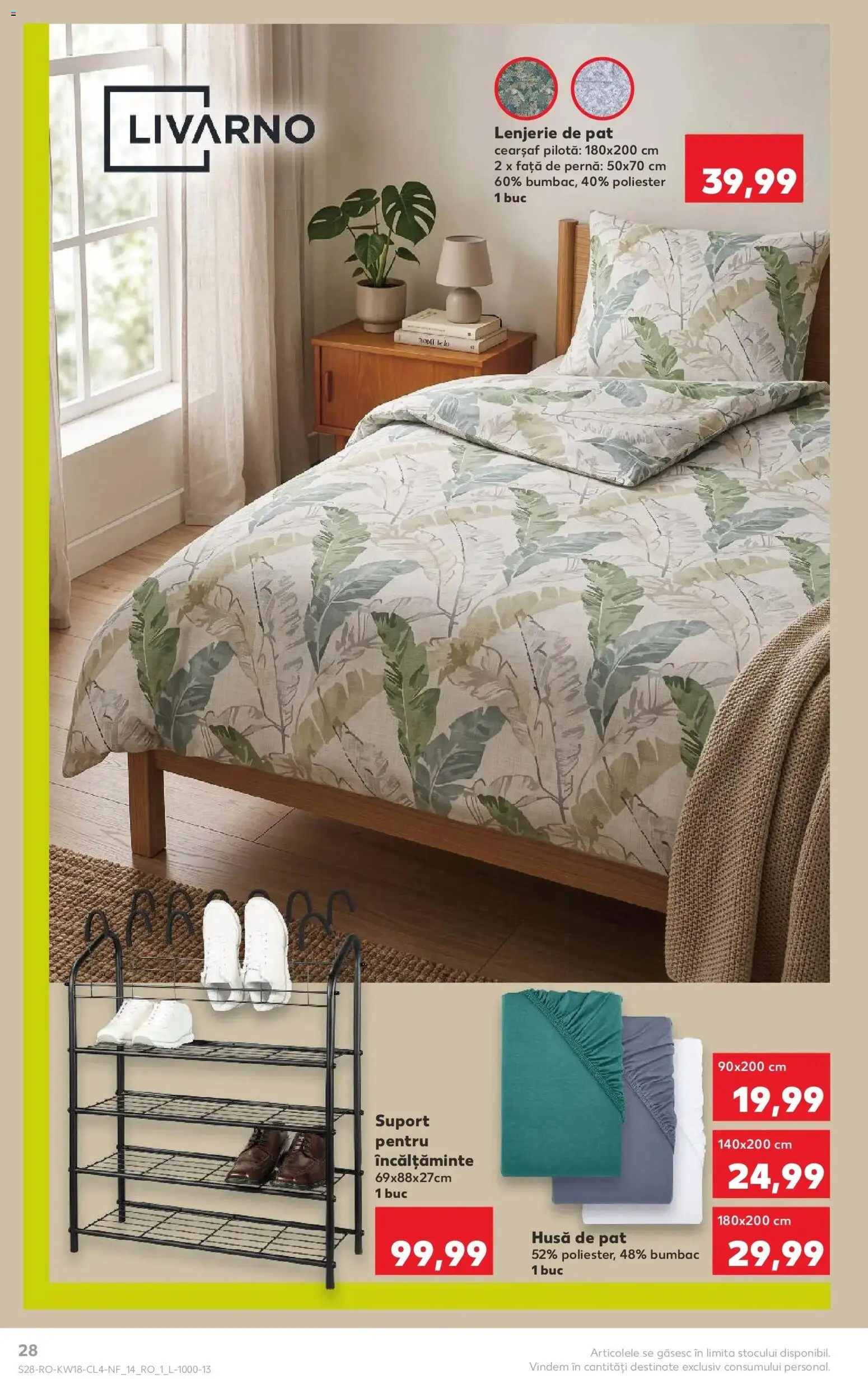 Noul catalog Kaufland – valabil de la 29.04.2026 | Pagină: 28 | Produse: Pat, Lenjerie de pat, Pilotă, Bornoz takımı