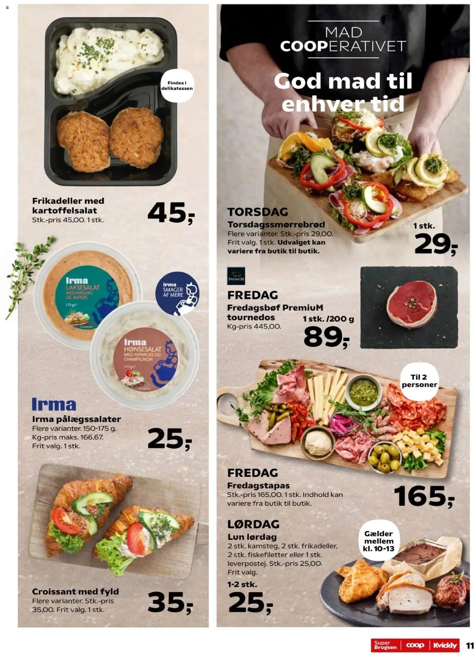Super Brugsen tilbudsavis – gyldig fra 12.06.2026 | Side: 13 | Produkter: Champignon, Kartoffelsalat, Frikadeller, Asparges