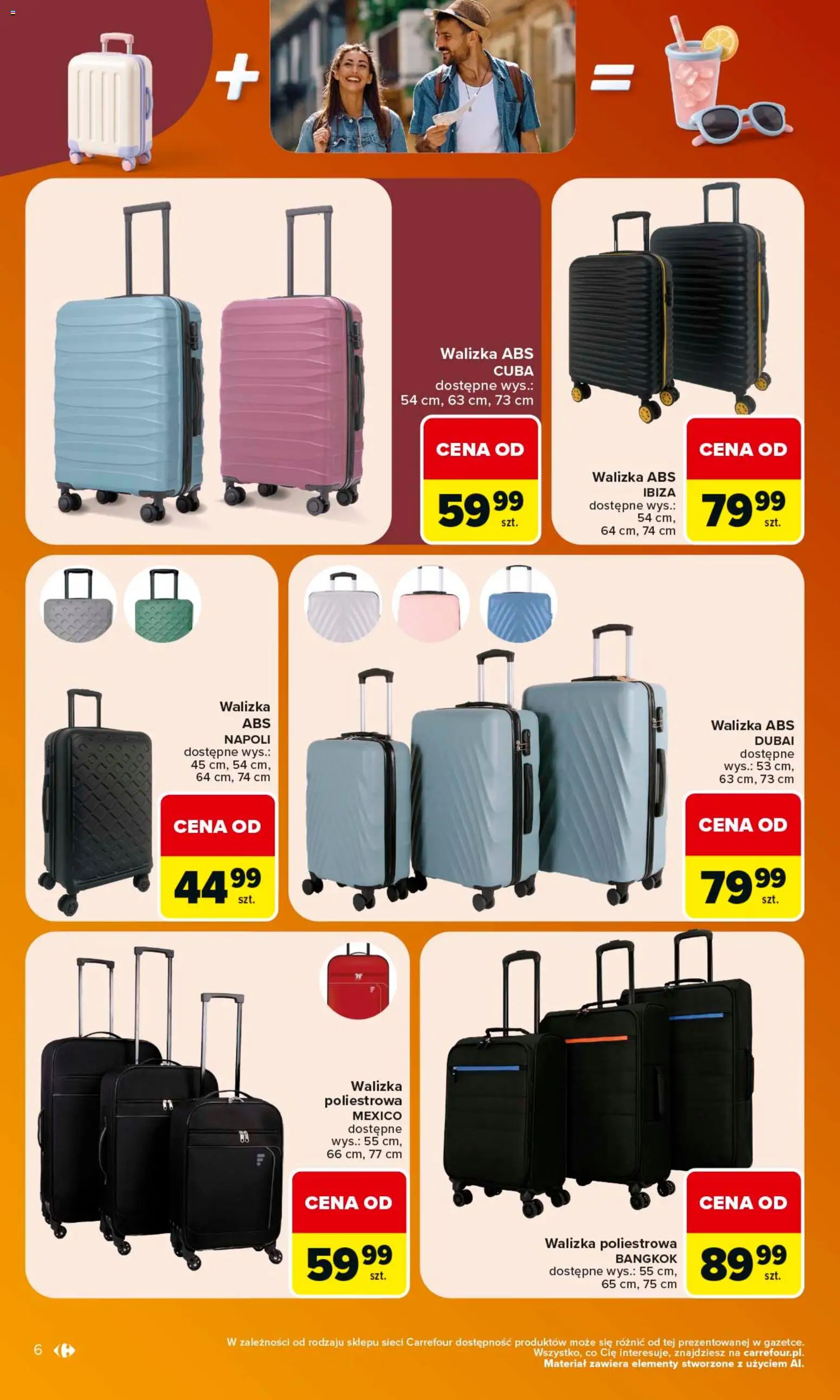 Carrefour gazetka - W sumie same okazje od 08.06.2026 | Strona: 6 | Produkty: Walizka