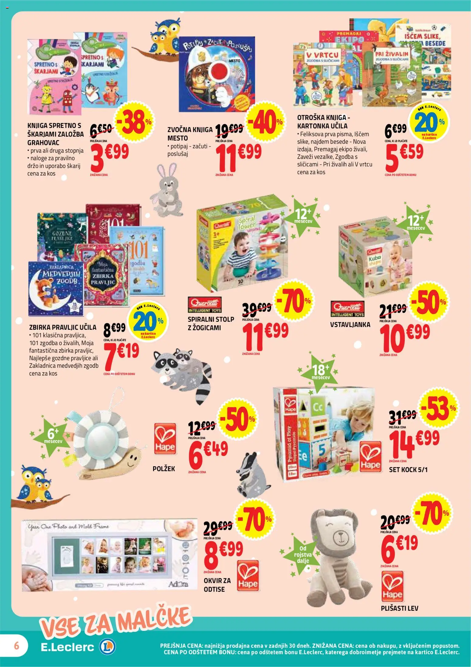Novi E.leclerc katalog ponudbe – veljaven od 30.09.2026 | Stran: 6 | Izdelki: Okvir, Kos, Knjiga