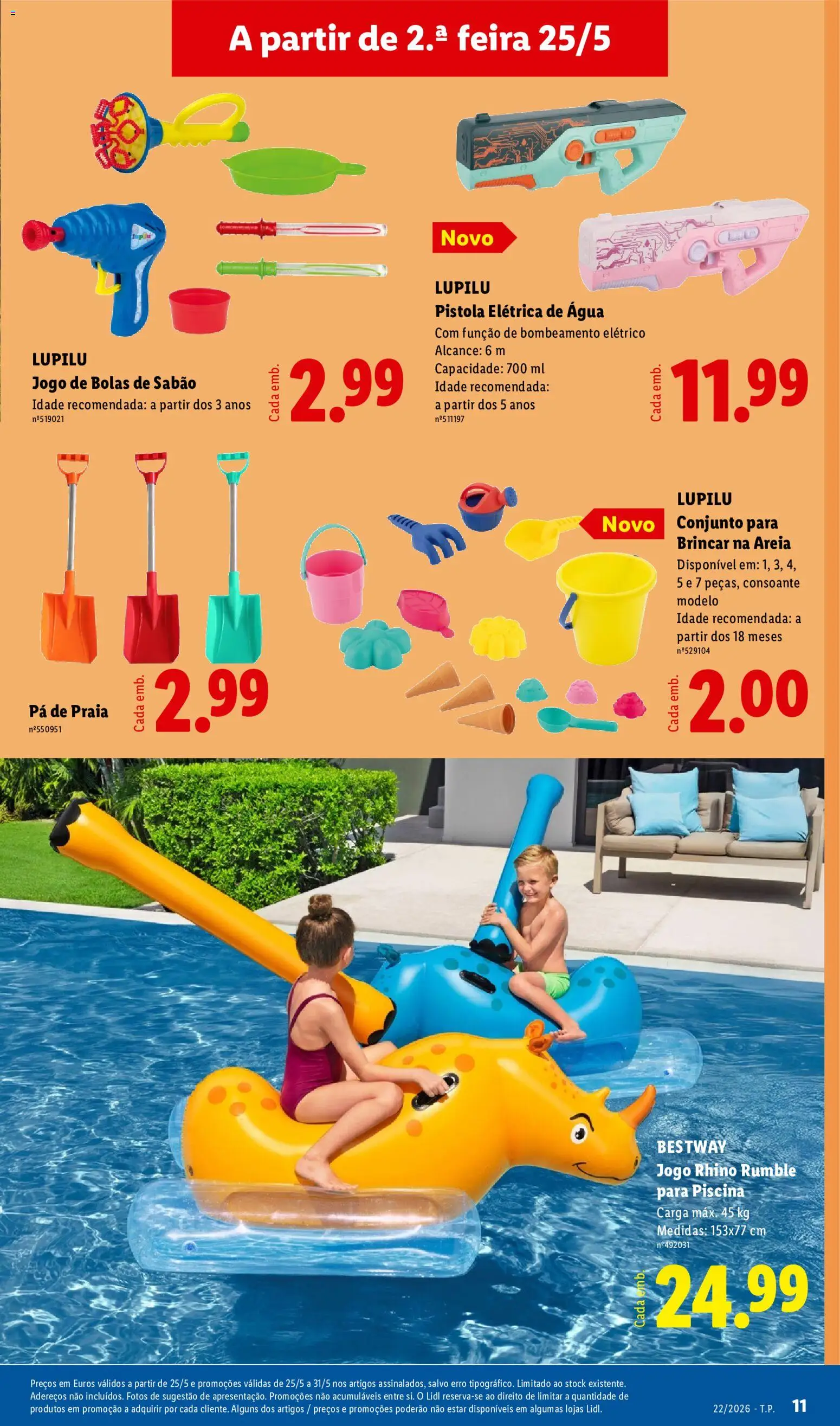 Lidl Novidades │ válido de 25.05.2026 | Página: 11 | Produtos: Agua, Piscina, Areia, Pá