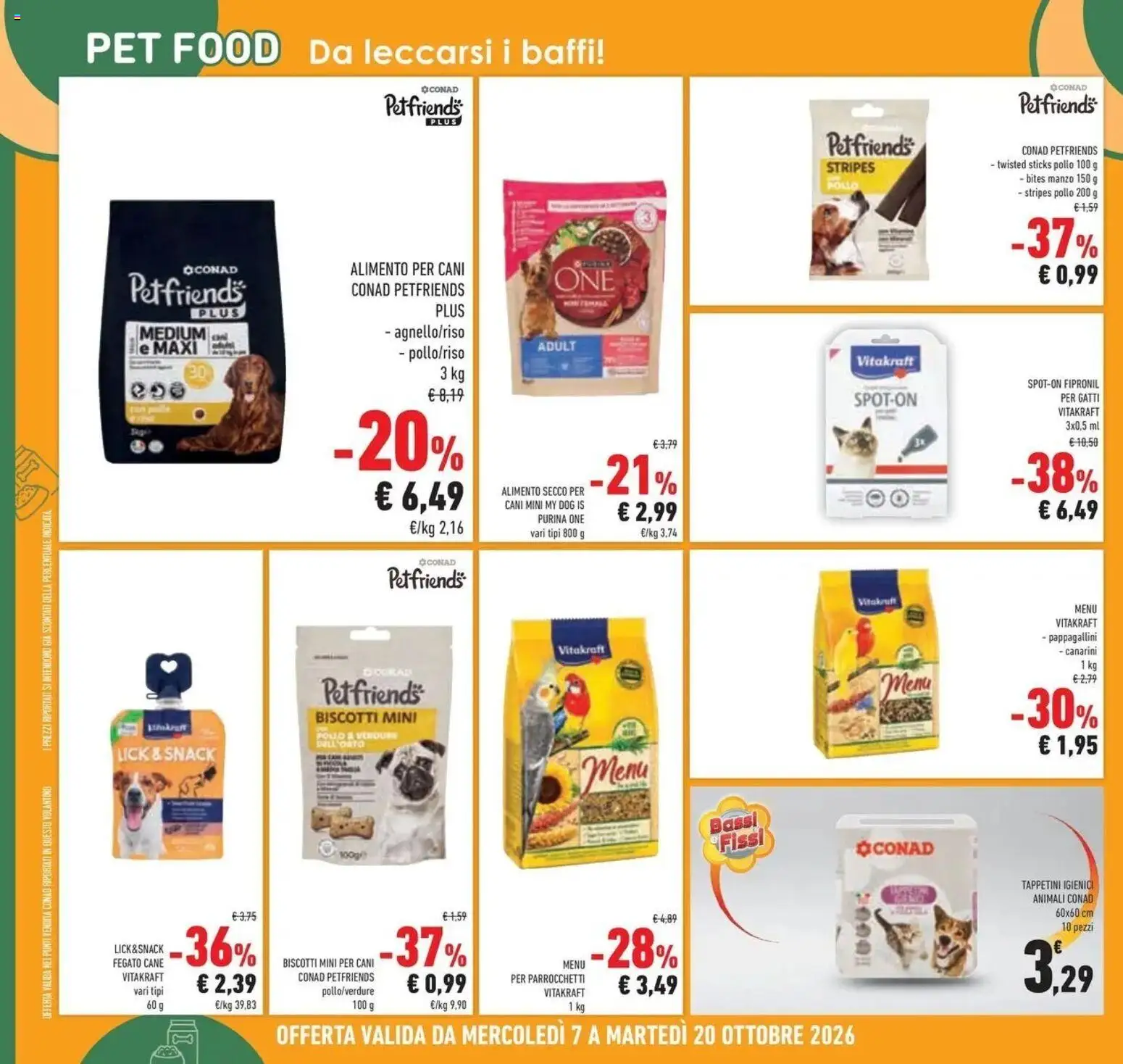 Volantino Conad del 07/10/2026 | Pagina: 34 | Prodotti: Pollo, Manzo, Biscotti, Fegato