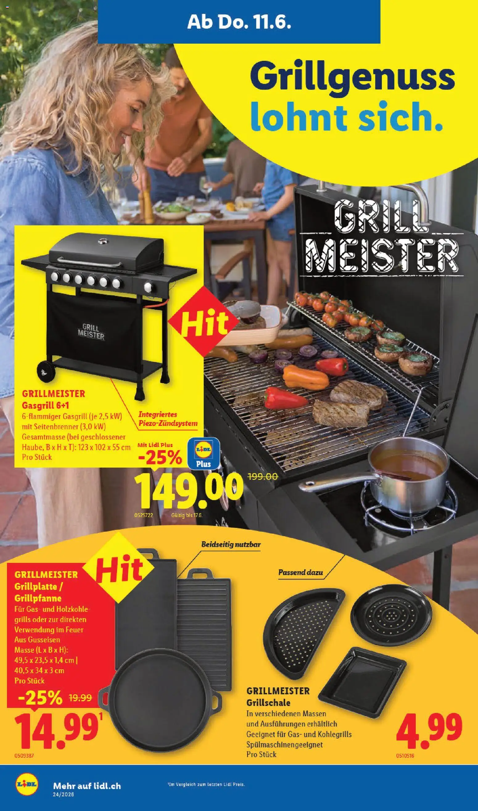 Lidl aktionen – gültig ab 11.06.2026 | Seite: 22 | Produkte: Grill